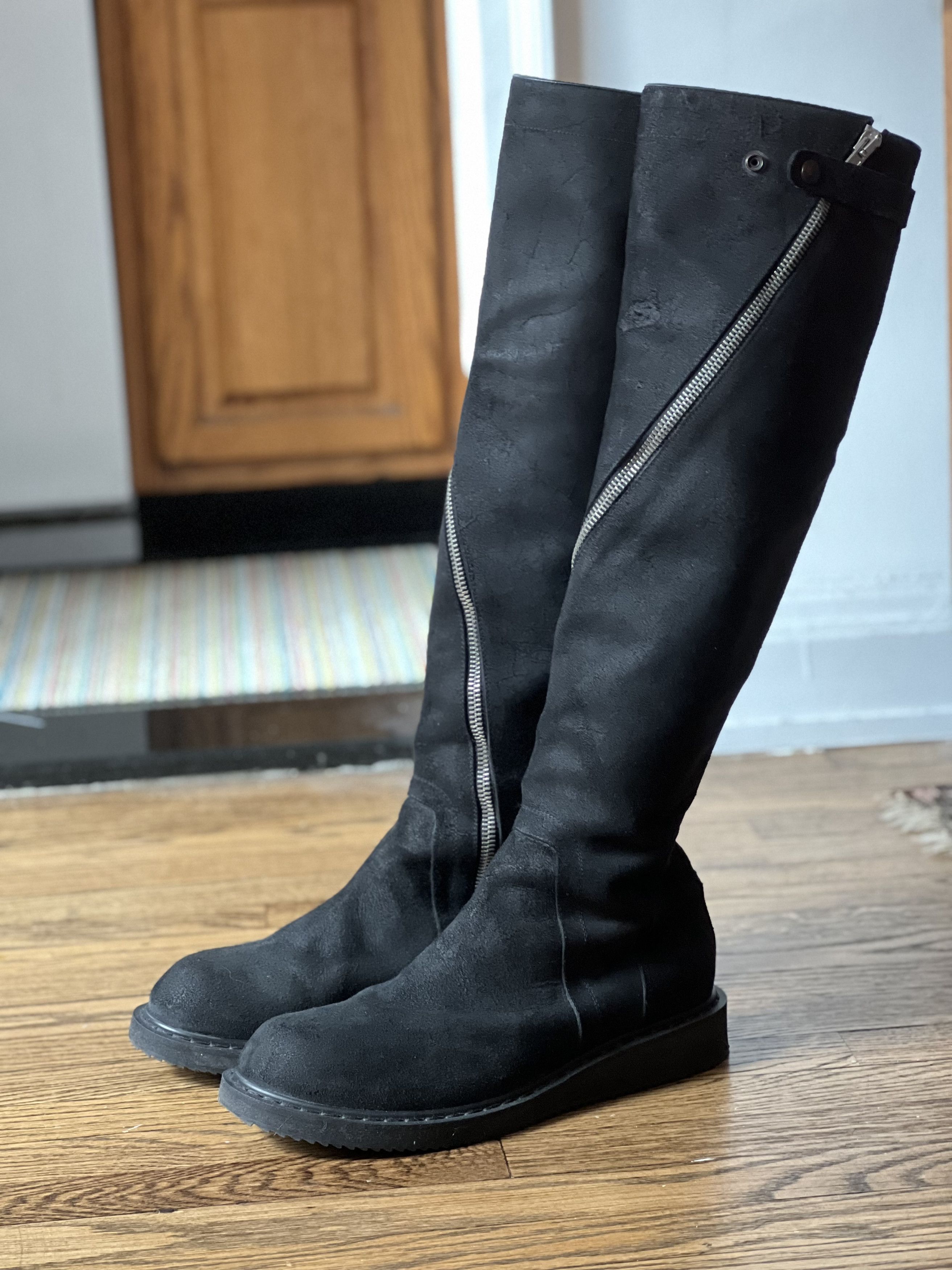 Rick Owens men’s megacreeper wedge boots RICK OWENS ARMY MEGATOOTH BOOT- BLACK main image 2