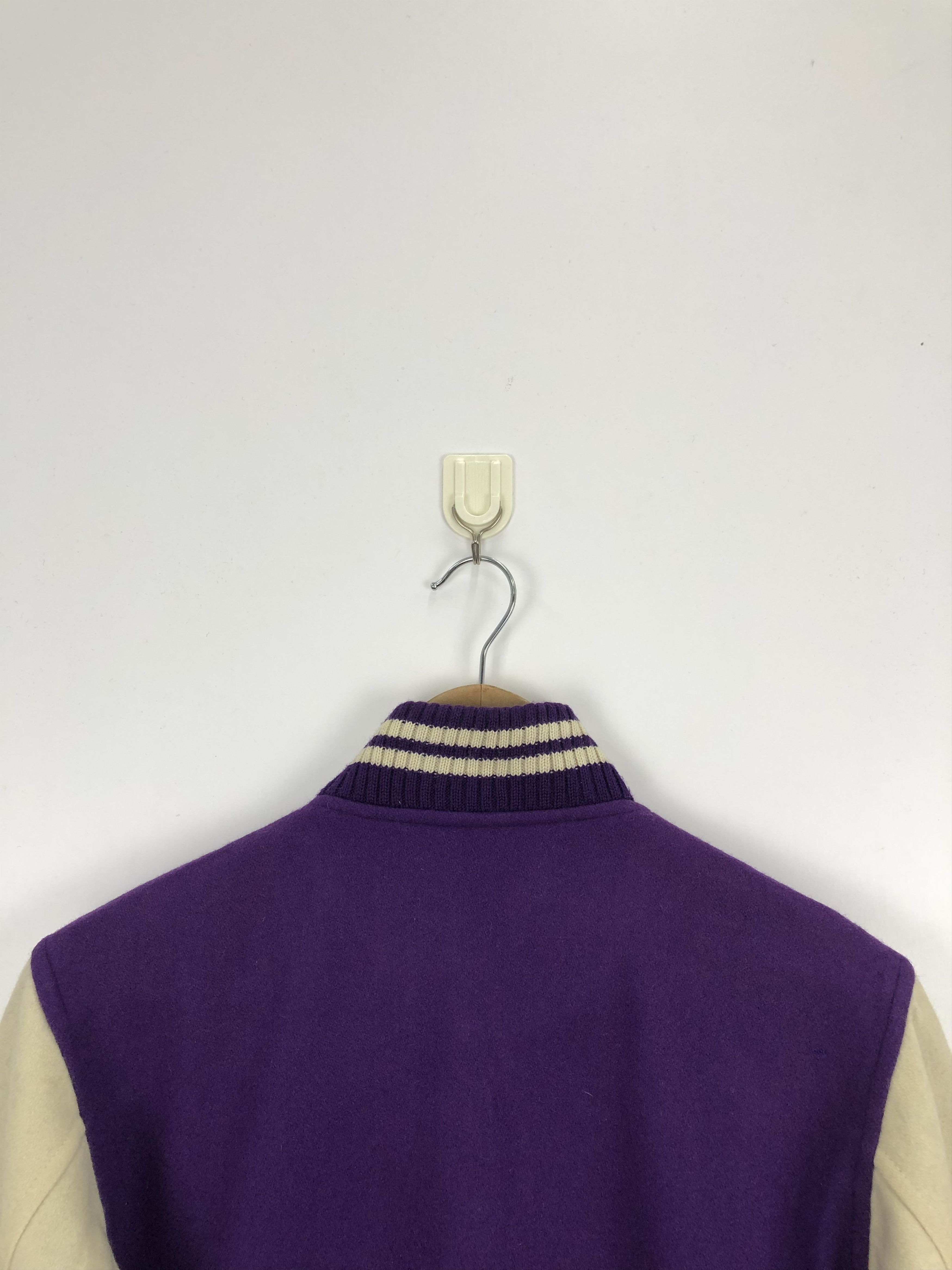 Japanese Brand × Vintage Vintage Japanese Brand Wool Varsity Jacket Purple Size US M / EU 48-50 / 2 - 7 Thumbnail