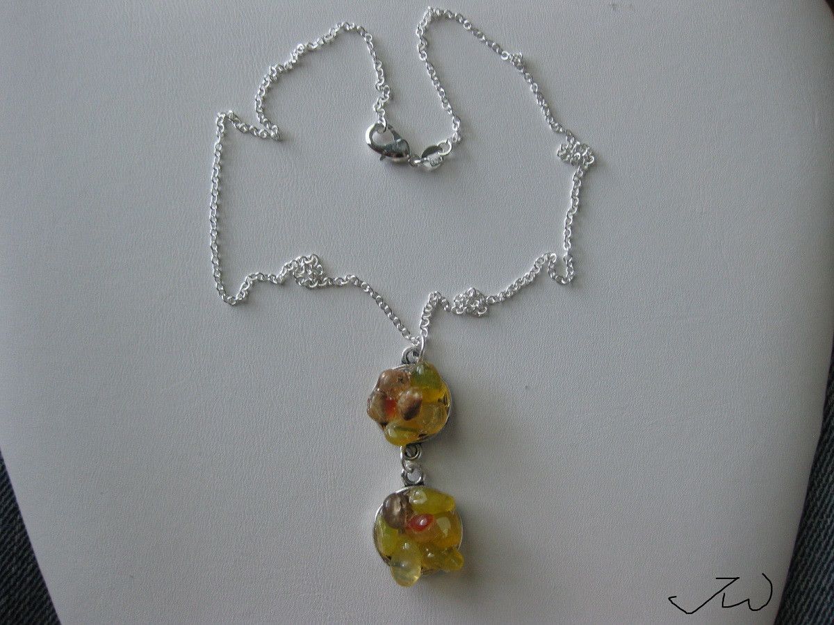 Handmade Yellow quartz chain necklace Size ONE SIZE - 4 Thumbnail