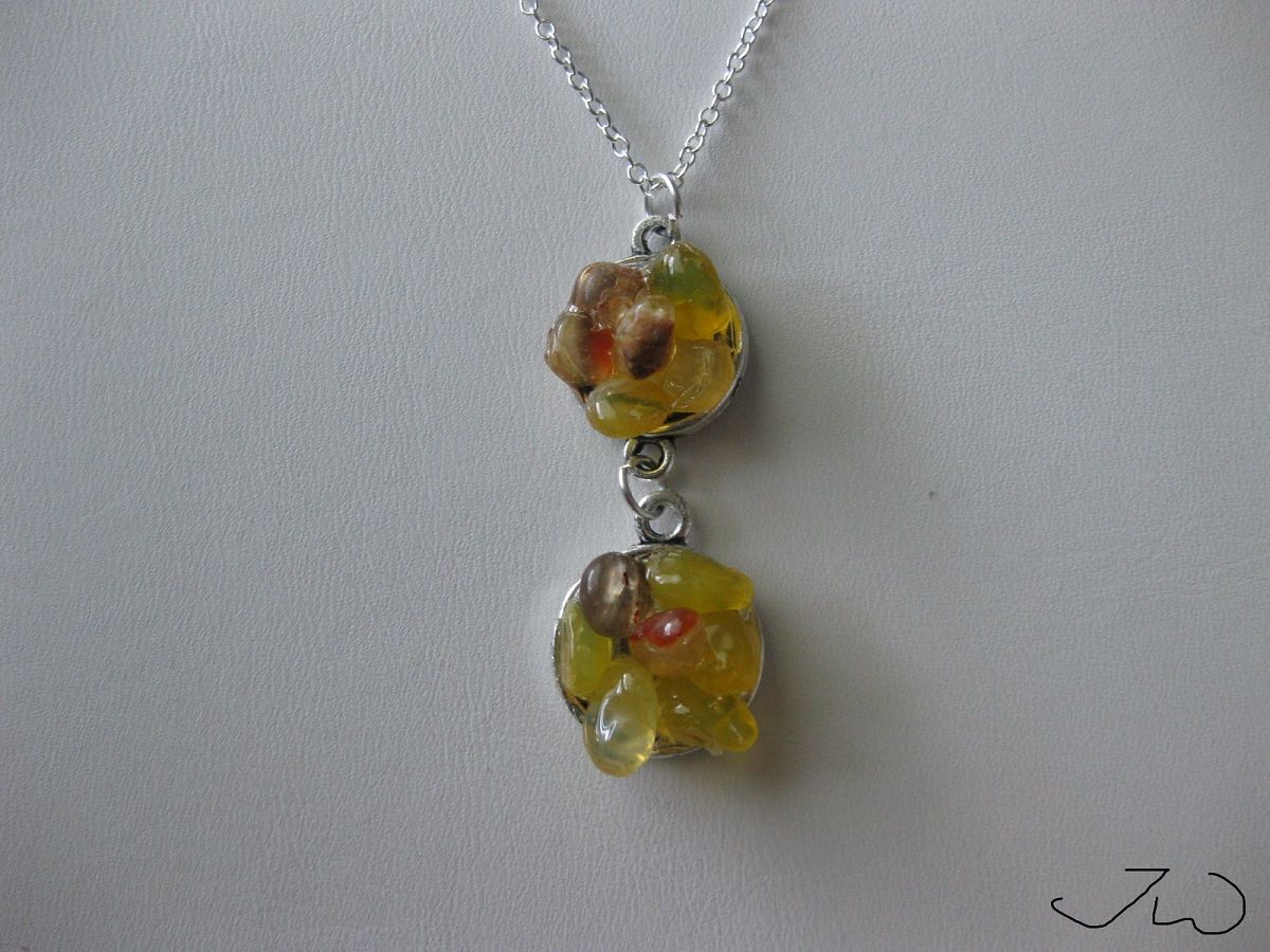 Handmade Yellow quartz chain necklace Size ONE SIZE - 3 Thumbnail