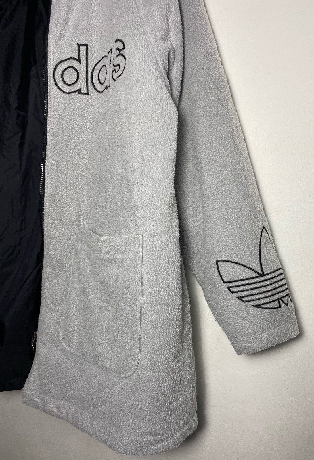 Adidas Vintage 90s Adidas Jacket Fleece Embroidery Big Logo Size US L / EU 52-54 / 3 - 5 Thumbnail