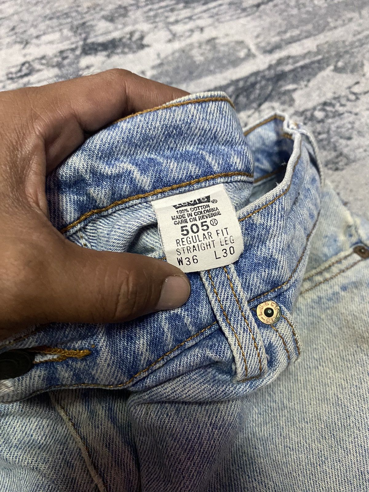Levi's × Levi's Vintage Clothing × Vintage Vintage Levis 505 Orange Tab Rusty Distressed Jeans Size US 36 / EU 52 - 8 Thumbnail