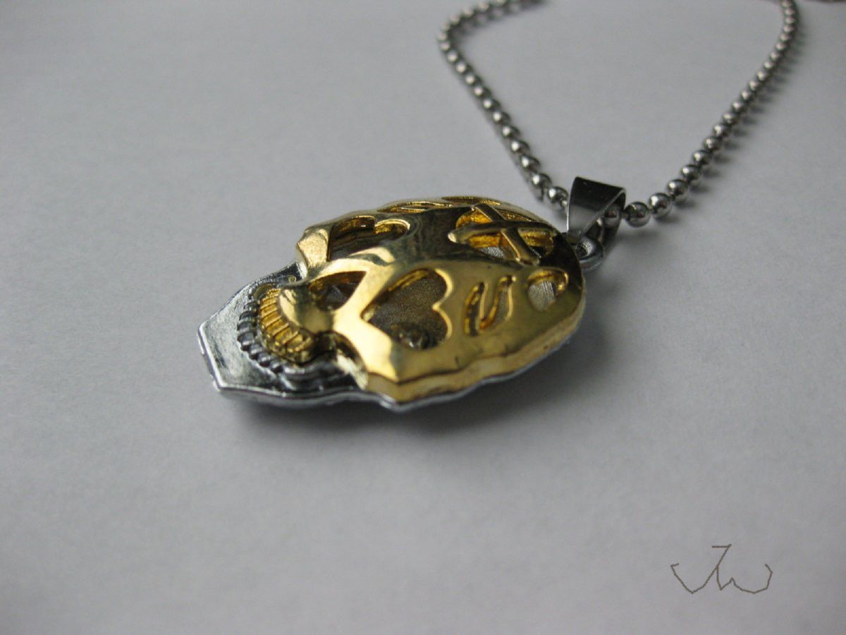 Other Gold Skull Pendant Stainless Steel Necklace Size ONE SIZE - 3 Thumbnail