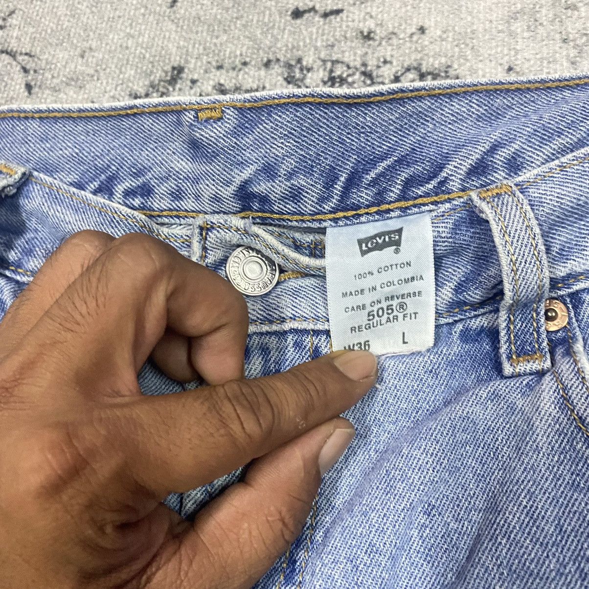 Levi's × Vintage Vintage Levis 505 Light Washed Denim Jeans Short Size US 36 / EU 52 - 5 Thumbnail