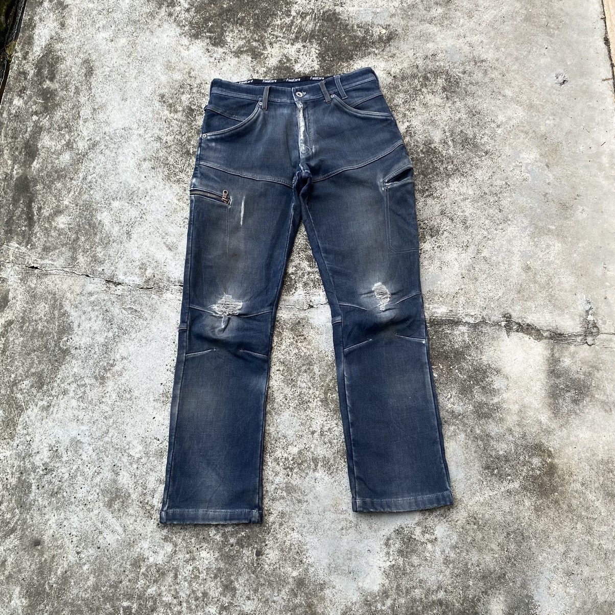 image of If Six Was Nine x Vintage Japanese Field Core Distressed Cargo Jeans Pants in Dark Blue (Size 30)