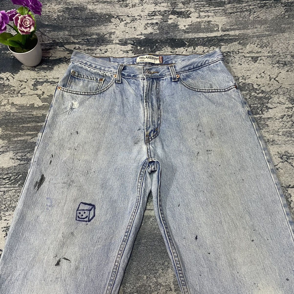 Levi's × Levi's Vintage Clothing × Vintage Vintage Levis 550 Relaxed Fit Faded Stain Baggy Denim Jeans Size US 34 / EU 50 - 4 Thumbnail
