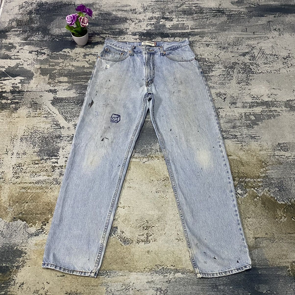 Levi's × Levi's Vintage Clothing × Vintage Vintage Levis 550 Relaxed Fit Faded Stain Baggy Denim Jeans Size US 34 / EU 50 - 1 Thumbnail