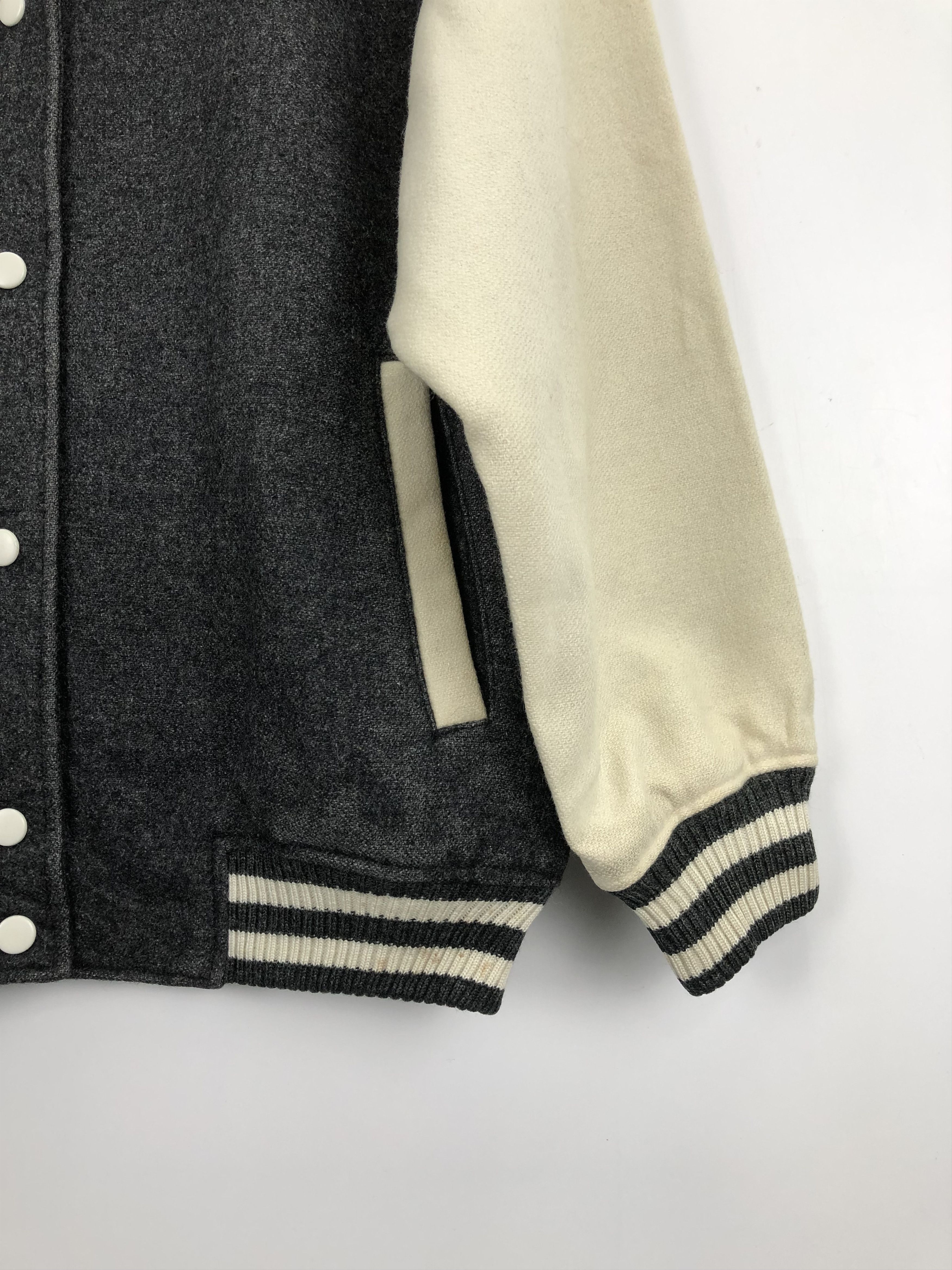 Japanese Brand × Vintage Vintage 90s Japanese Brand Wool Varsity Jacket Size US M / EU 48-50 / 2 - 3 Thumbnail