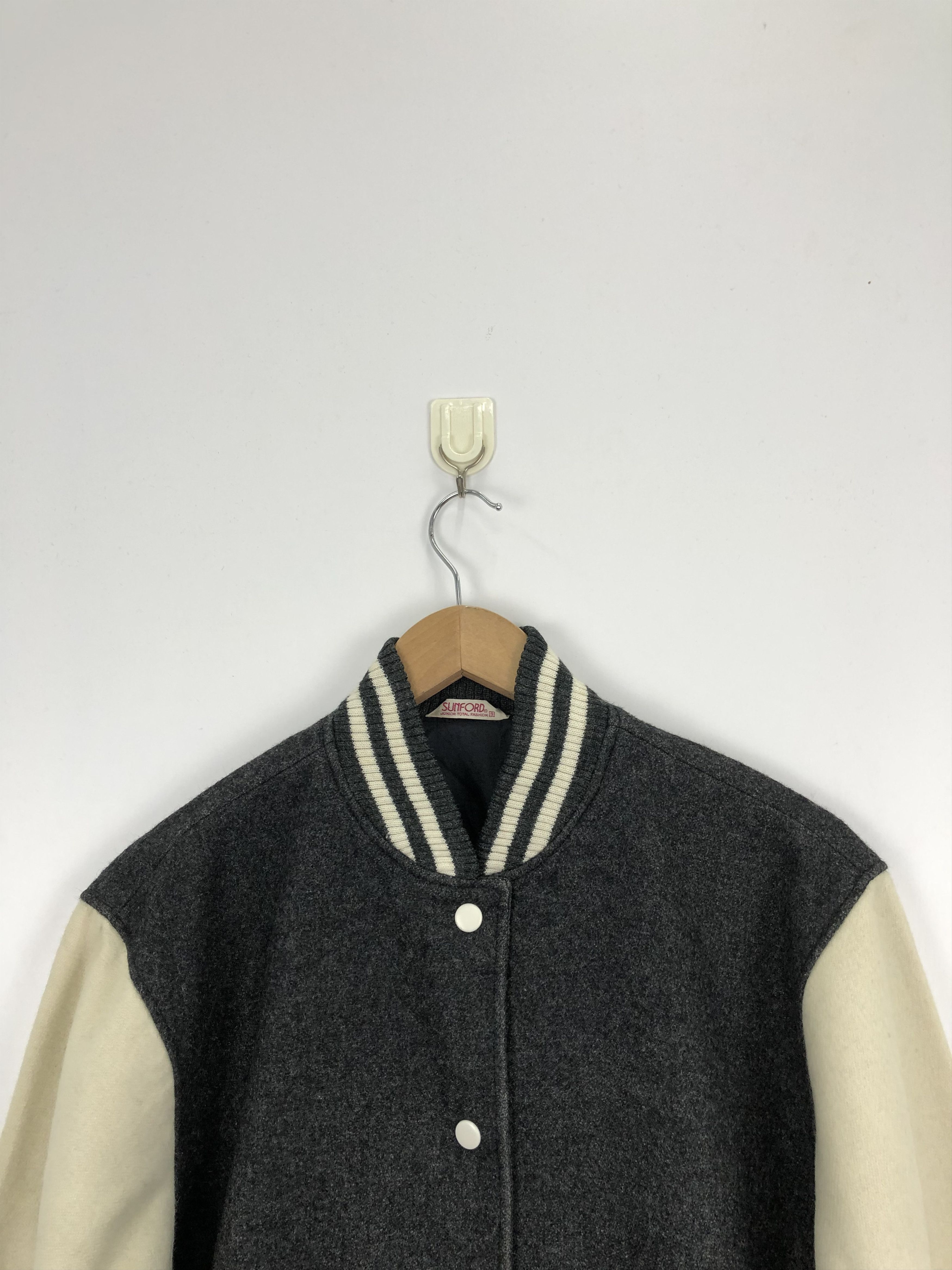 Japanese Brand × Vintage Vintage 90s Japanese Brand Wool Varsity Jacket Size US M / EU 48-50 / 2 - 2 Thumbnail