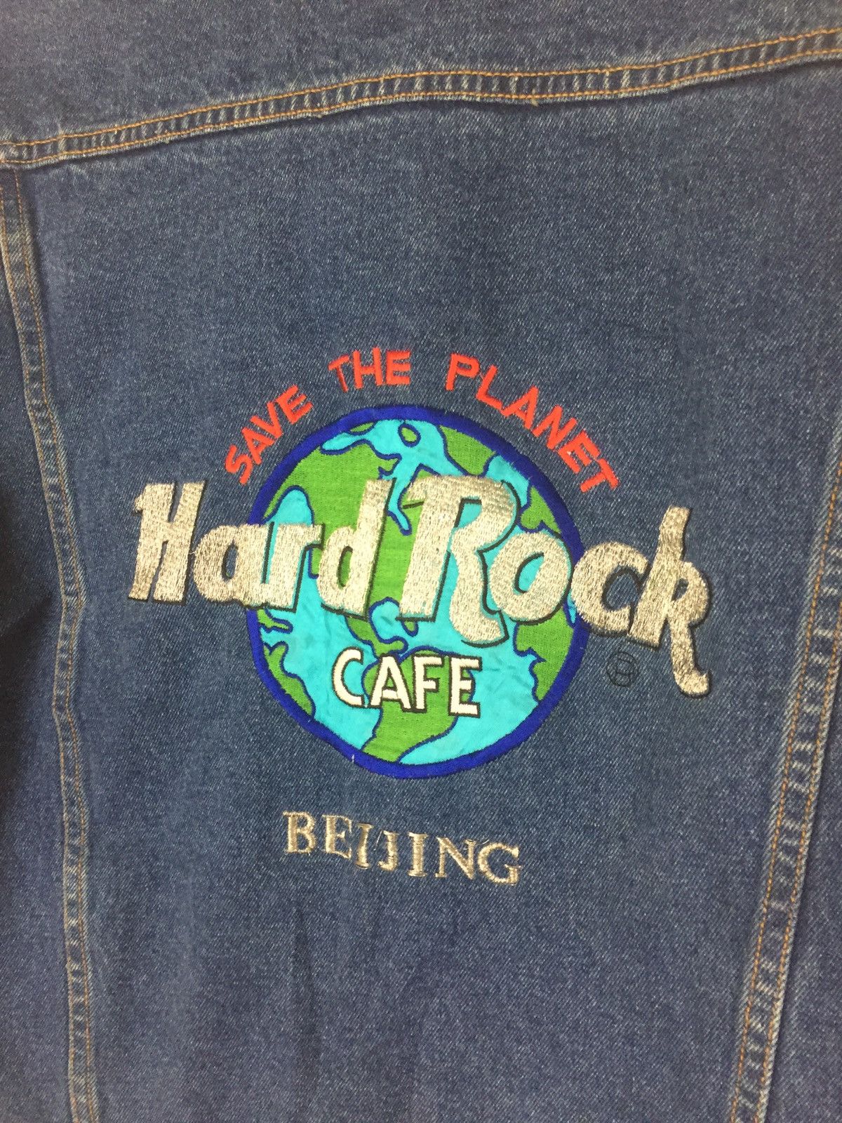 Hard Rock Cafe Vintage Hard Rock Cafe beijing Denim Jacket embroidery Size US M / EU 48-50 / 2 - 4 Thumbnail