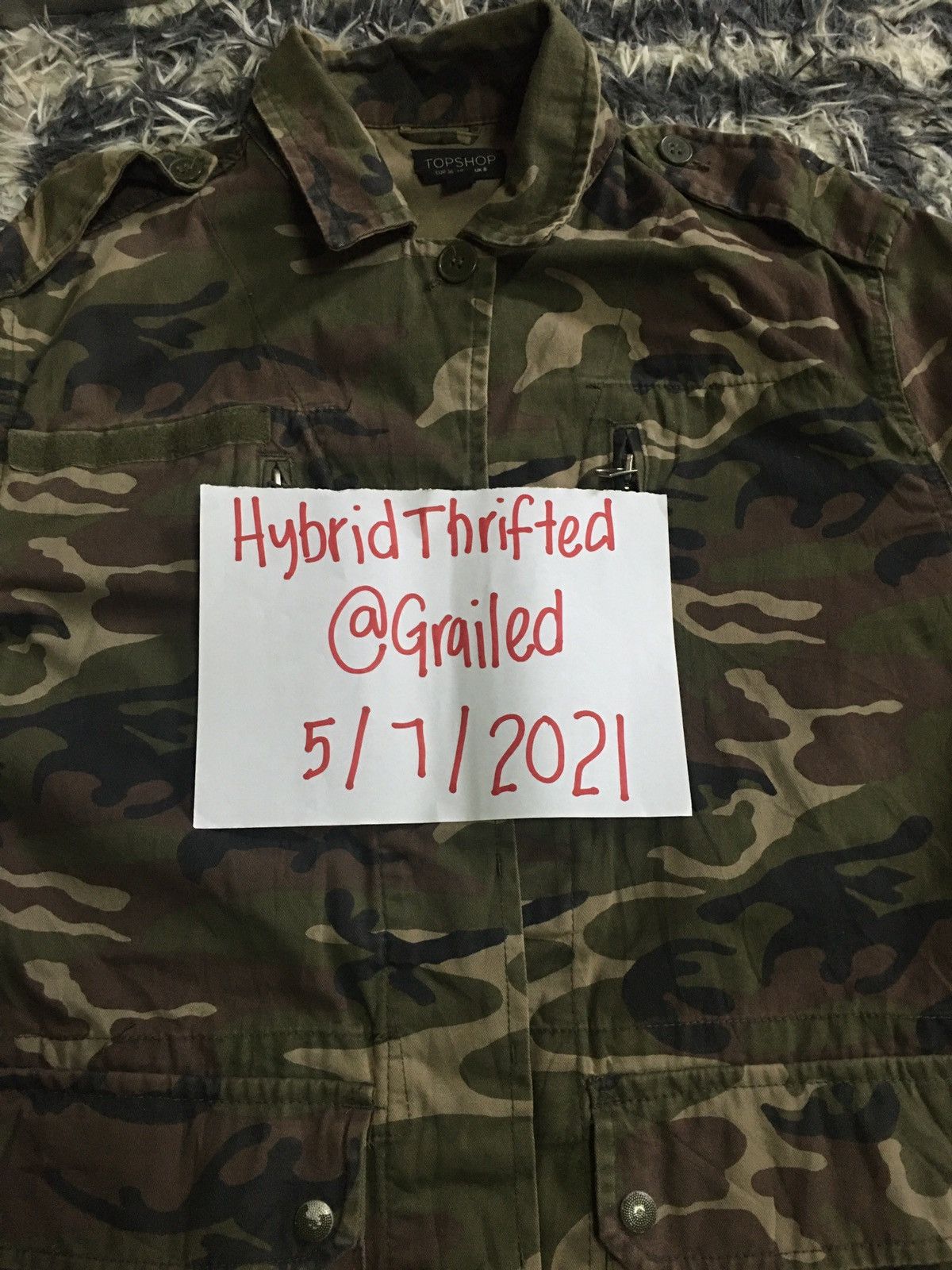 TOPSHOP ARMY CAMOFLAGE JACKET