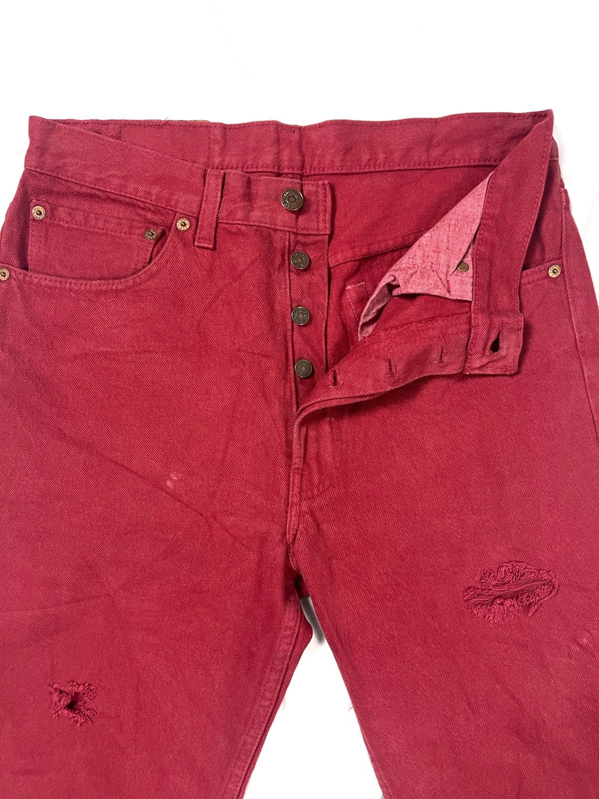 Levi's Vintage Levis 501 distress jeans made in usa Size US 31 - 6 Thumbnail