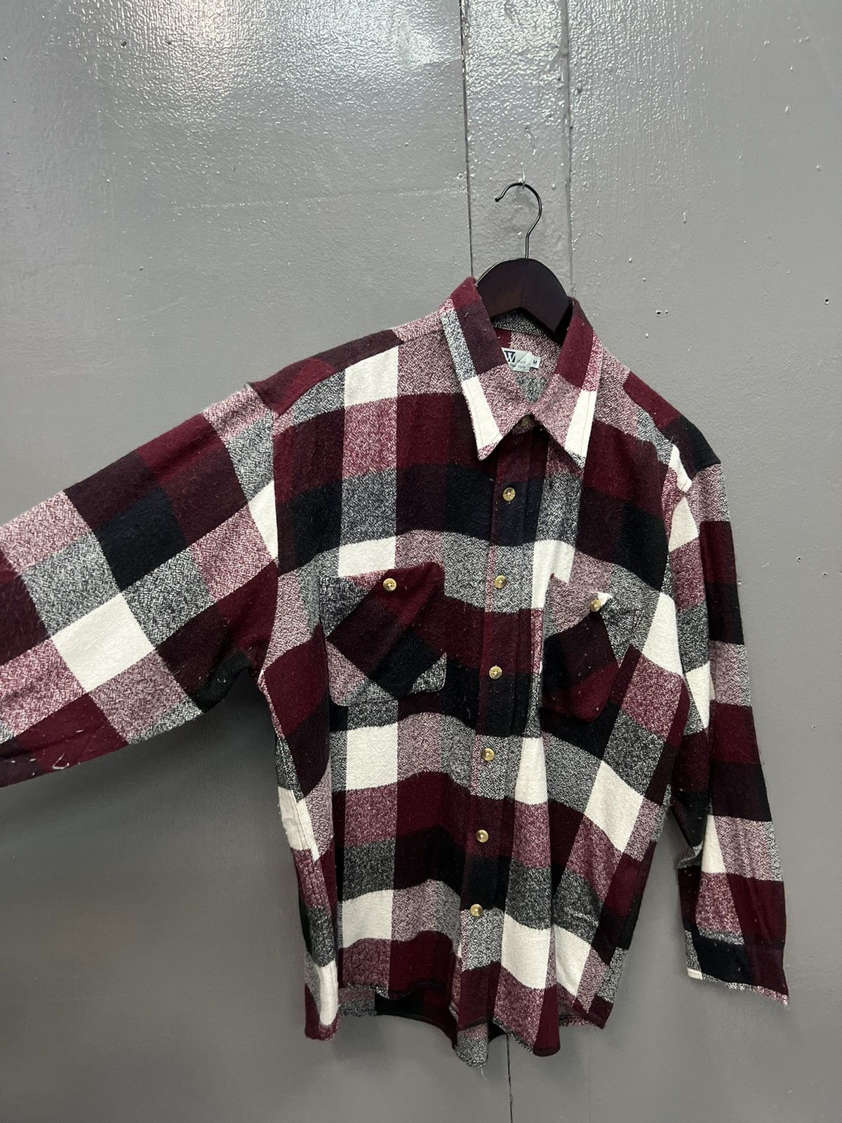 Japanese Brand WORK PLANT WOOL PLAID BUTTON UP SHIRT Size US M / EU 48-50 / 2 - 4 Thumbnail