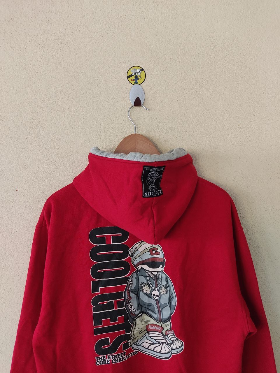 Rap Tees × Vintage VINTAGE COOL GET HIP-HOP RED HOODIE Size US M / EU 48-50 / 2 - 3 Thumbnail