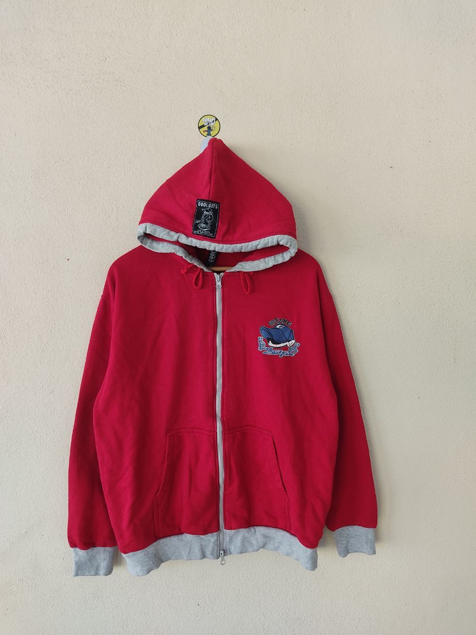 Rap Tees × Vintage VINTAGE COOL GET HIP-HOP RED HOODIE Size US M / EU 48-50 / 2 - 2 Thumbnail