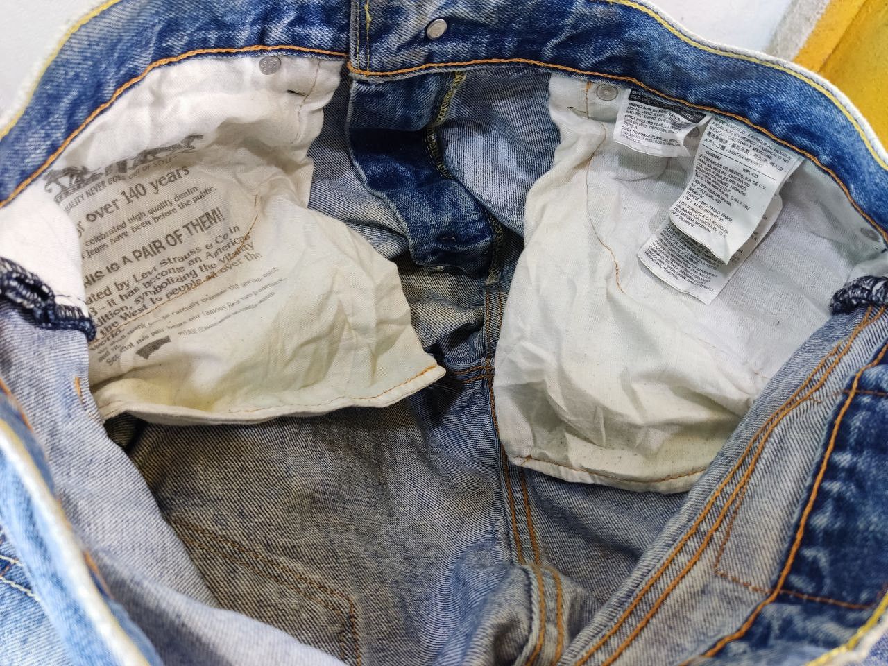 Levi's levis 505 relaxed fit distressed denim Size US 37 - 5 Thumbnail