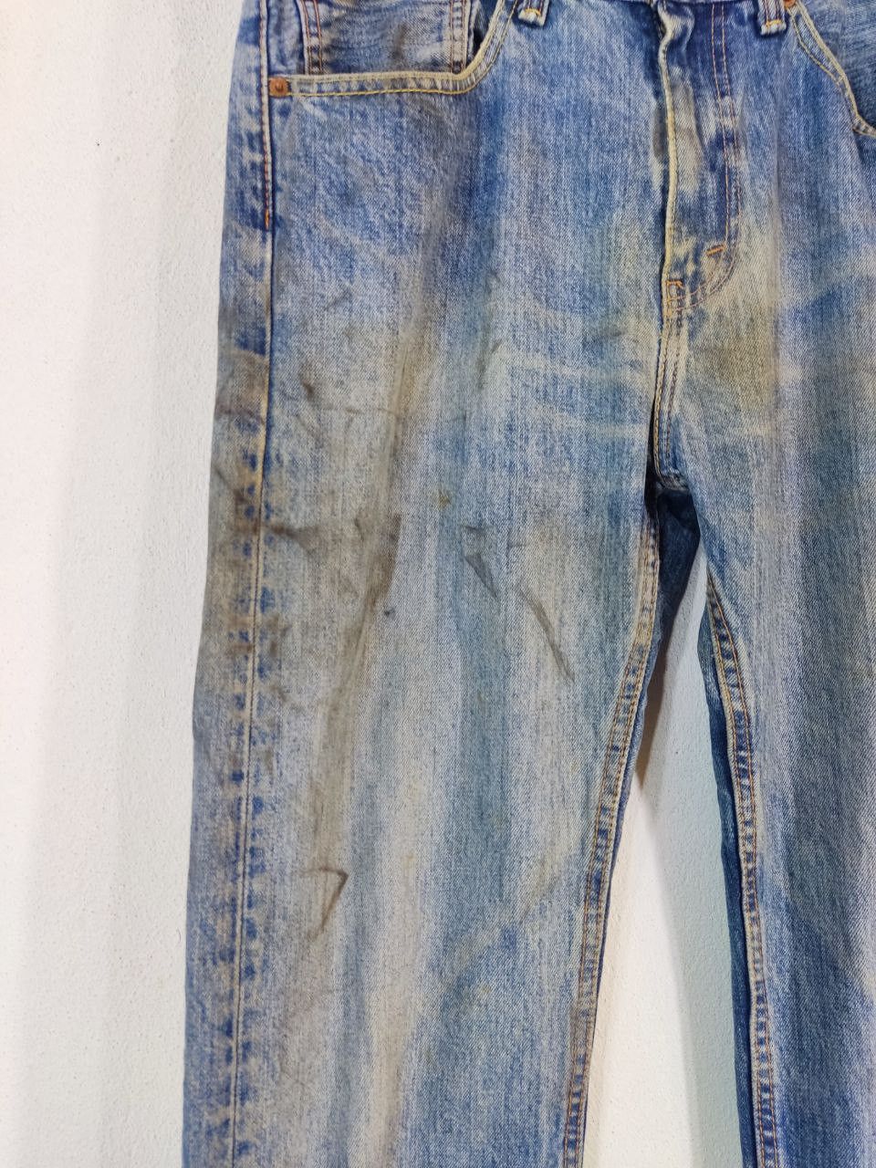 Levi's levis 505 relaxed fit distressed denim Size US 37 - 10 Thumbnail