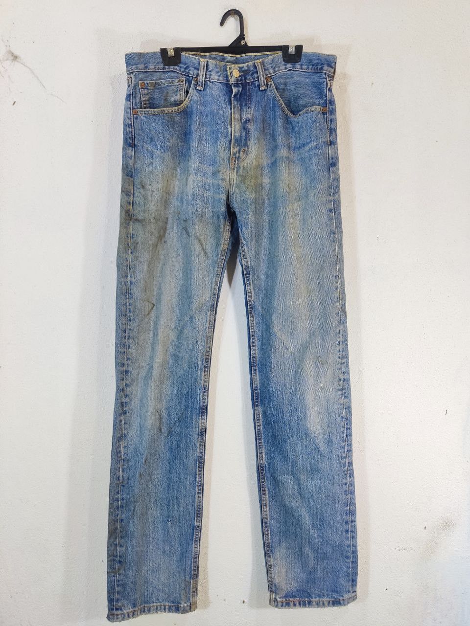 Levi's levis 505 relaxed fit distressed denim Size US 37 - 2 Thumbnail