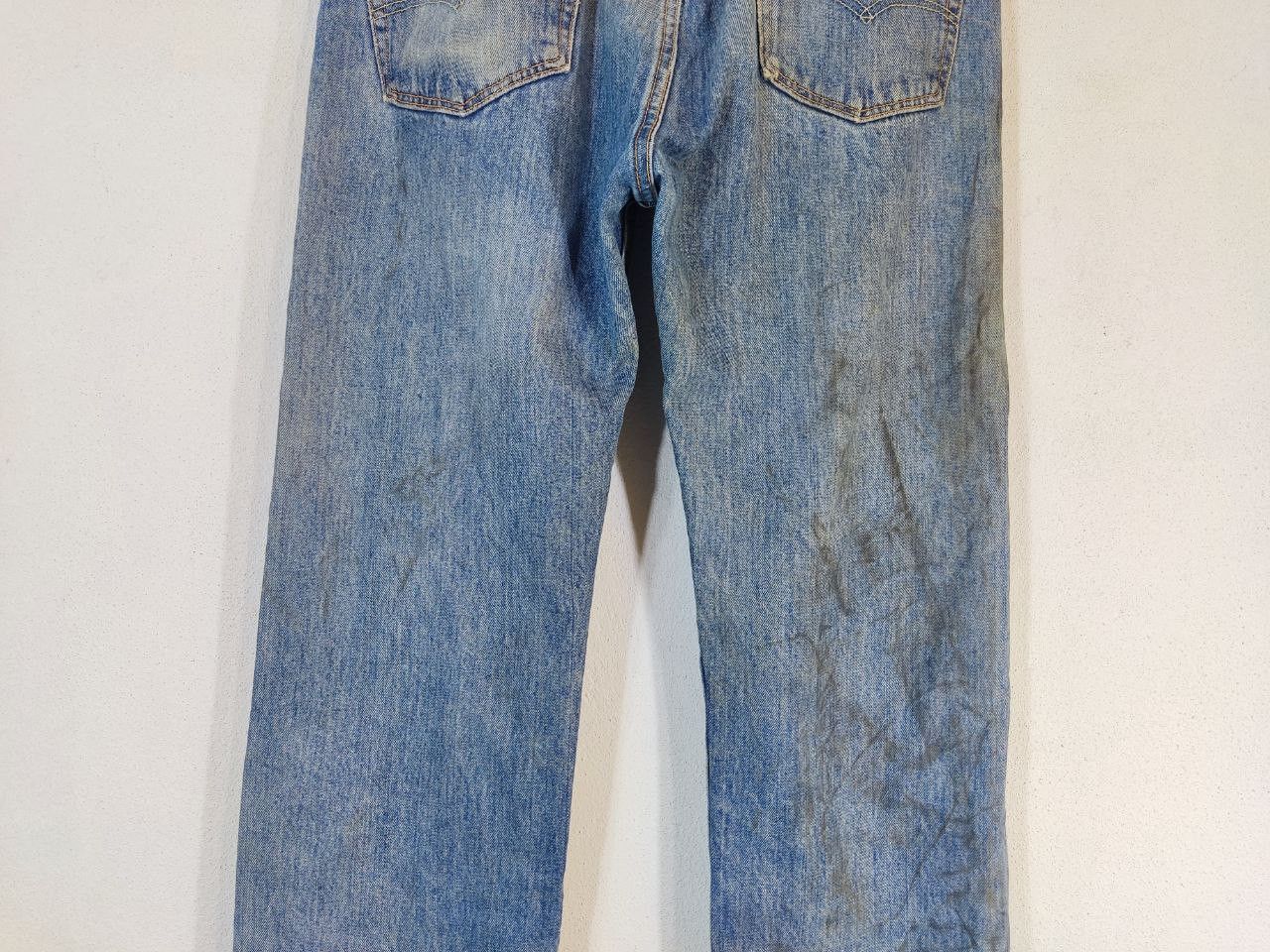 Levi's levis 505 relaxed fit distressed denim Size US 37 - 21 Thumbnail