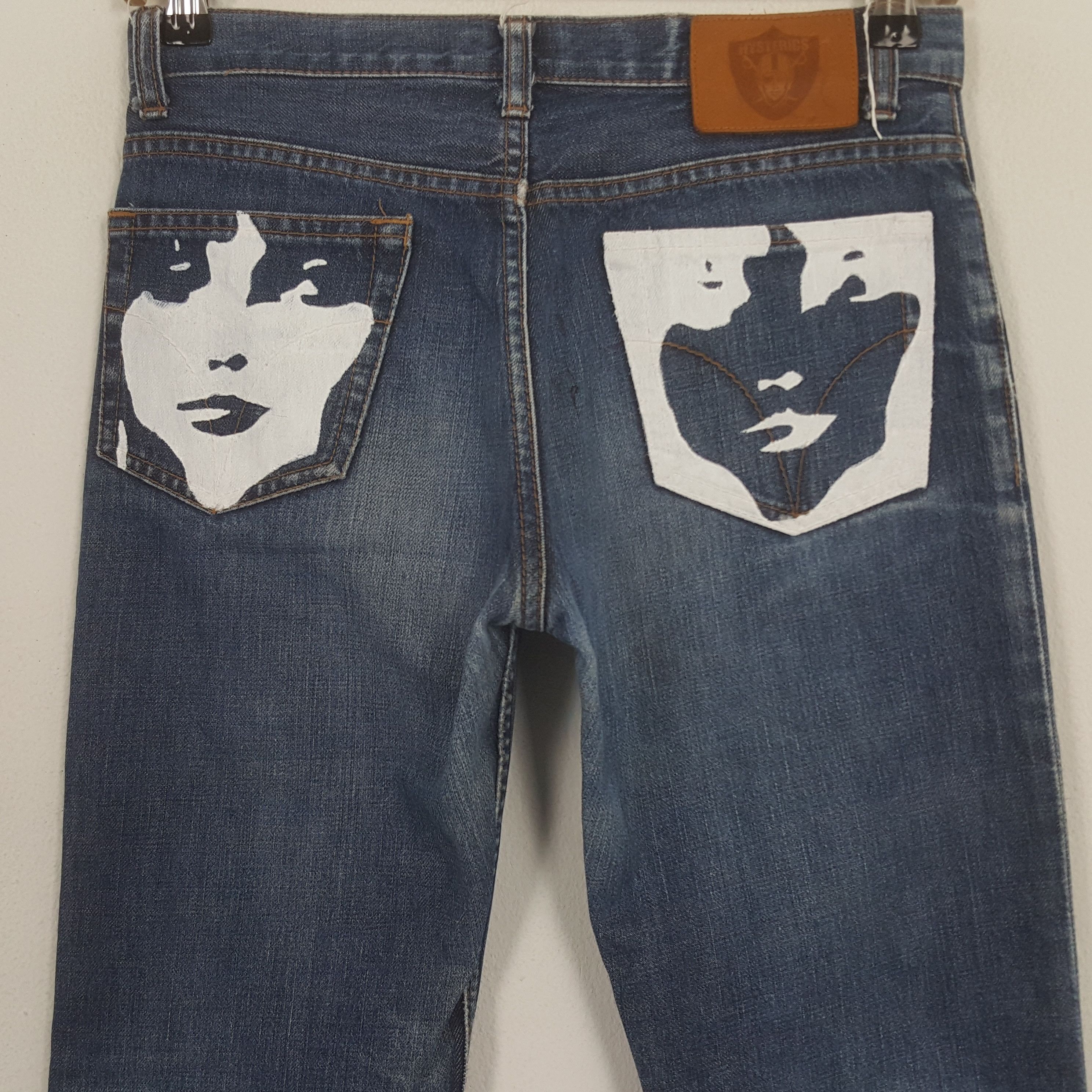 Vintage Hysteric Glamour Japanese Brand Face Design Jeans