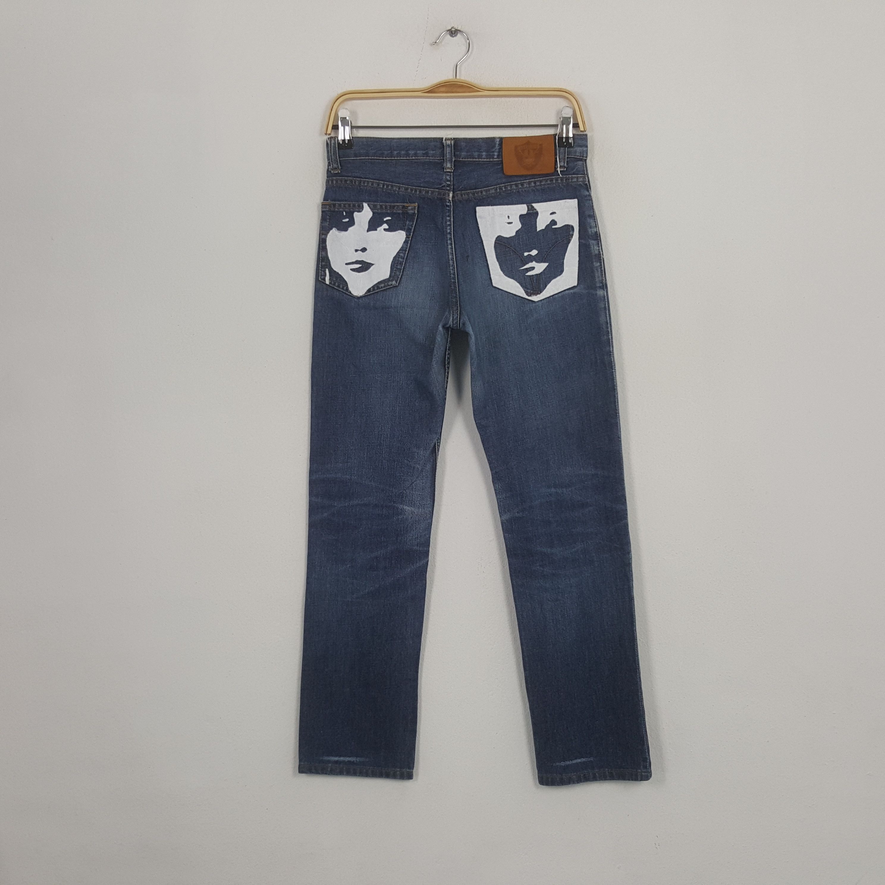 Vintage Hysteric Glamour Japanese Brand Face Design Jeans