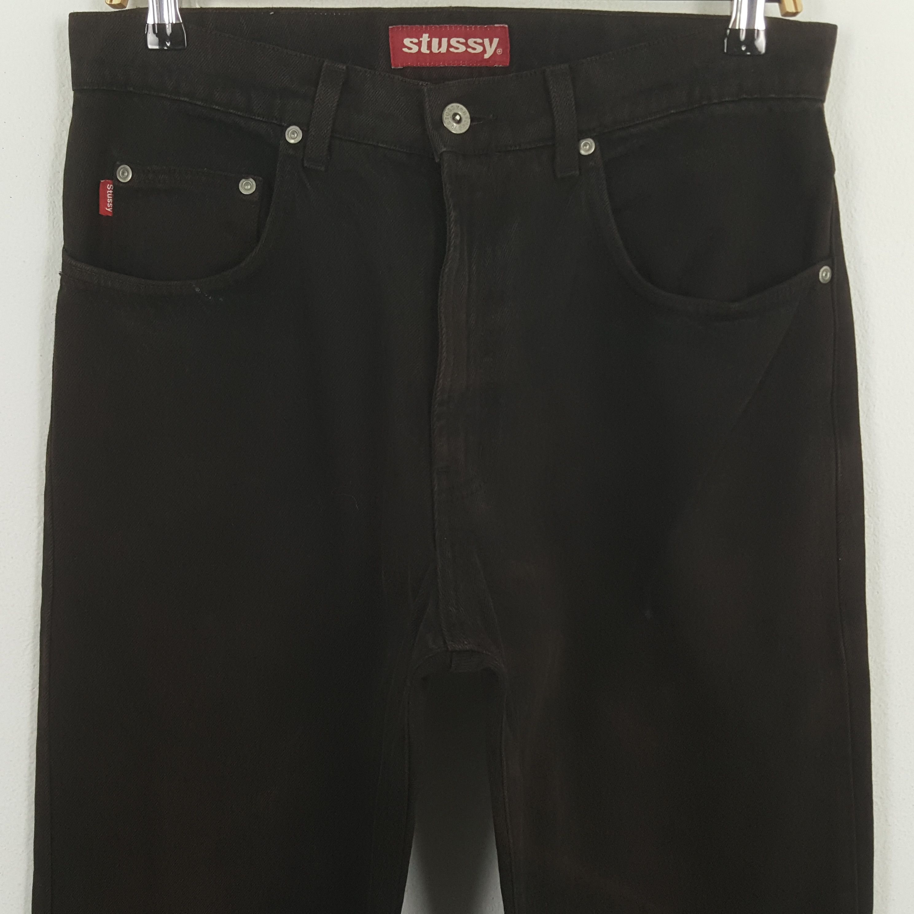 Stussy × Vintage Vintage Stussy Steetwear Style Custom Signature Denim Jeans Size US 33 - 5 Thumbnail