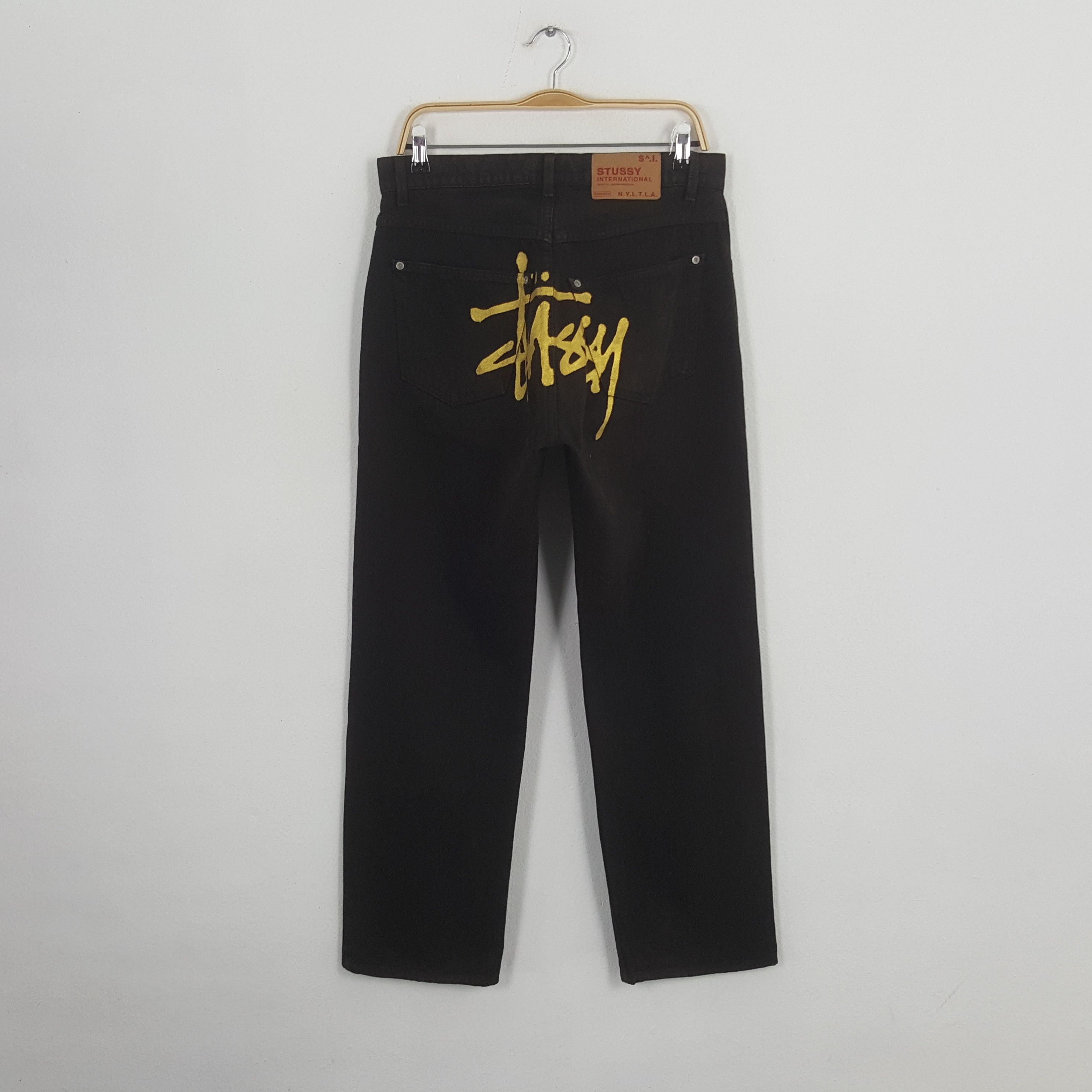 Stussy × Vintage Vintage Stussy Steetwear Style Custom Signature Denim Jeans Size US 33 - 1 Thumbnail