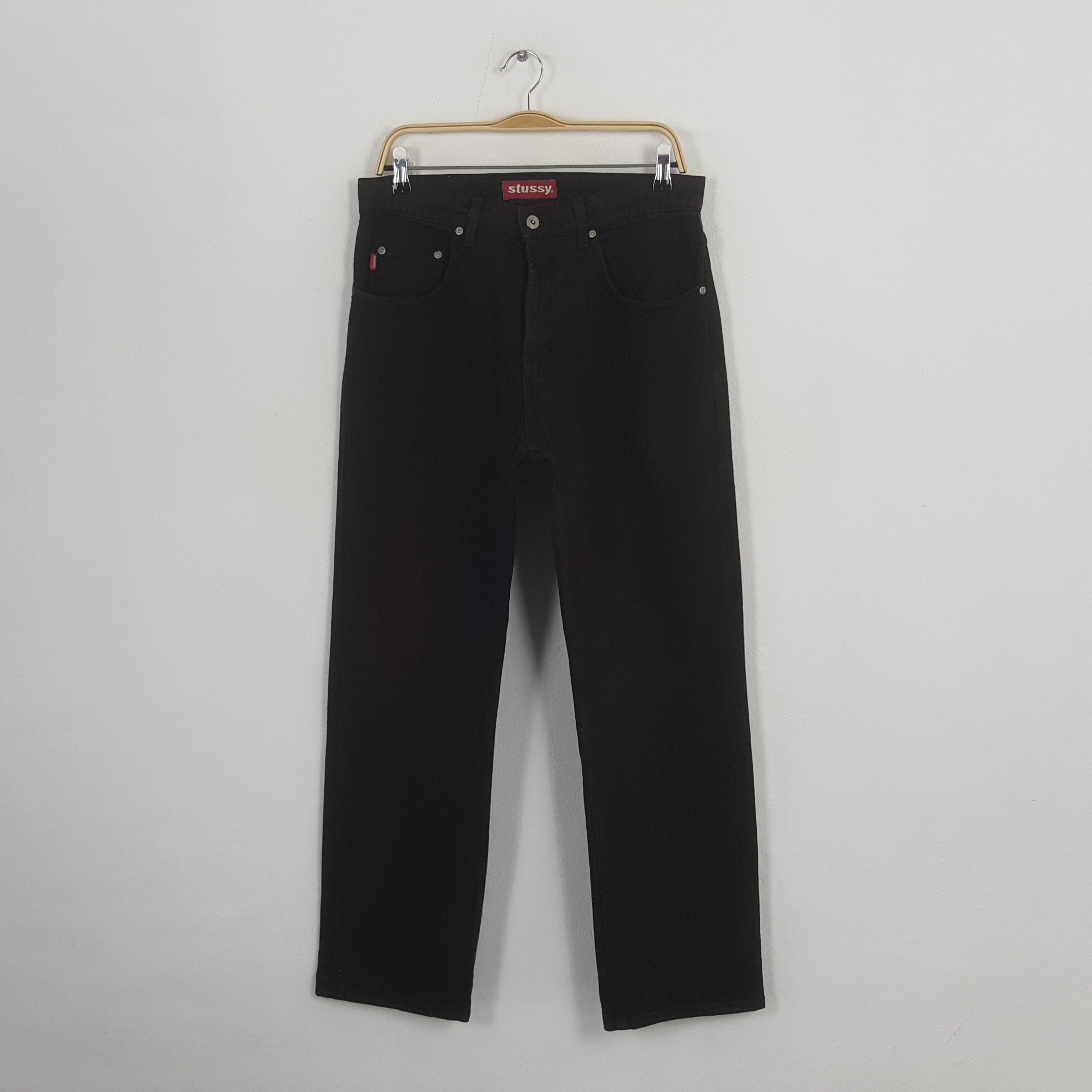 Stussy × Vintage Vintage Stussy Steetwear Style Custom Signature Denim Jeans Size US 33 - 4 Thumbnail