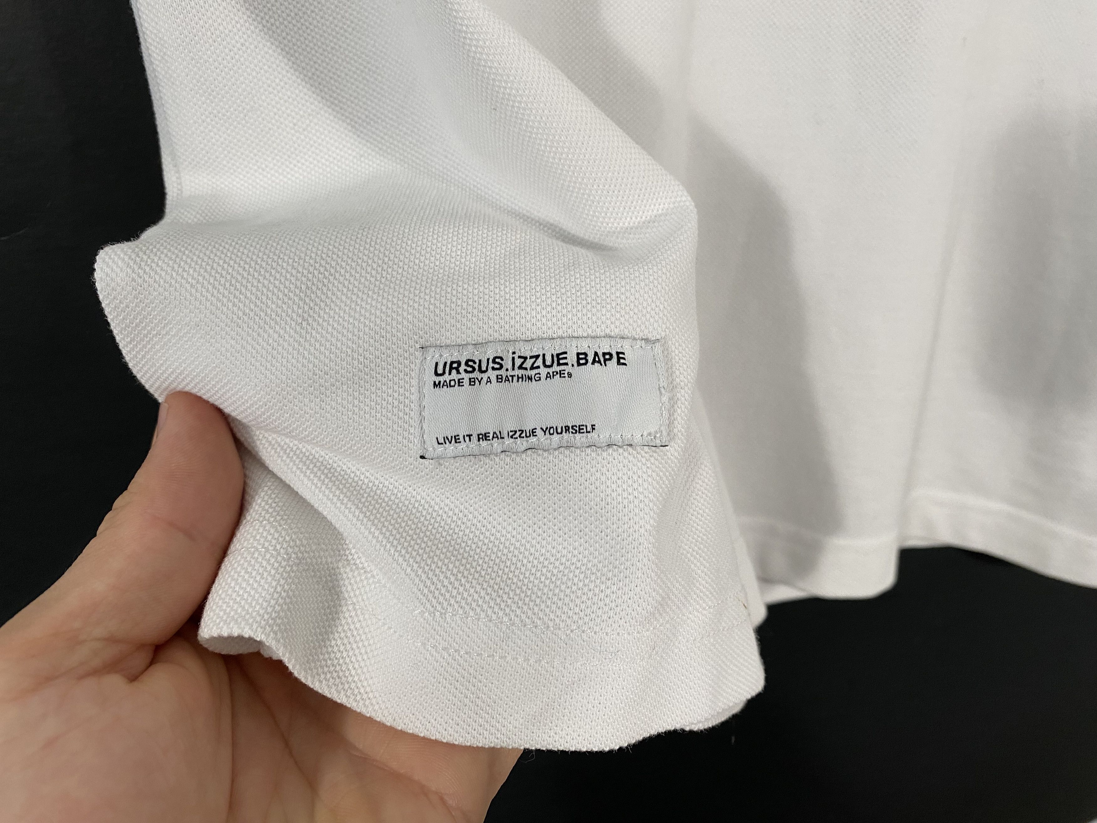 Bape Ursus Izzue Bape head Basic Polo shirt white Size US XL / EU 56 / 4 - 3 Thumbnail