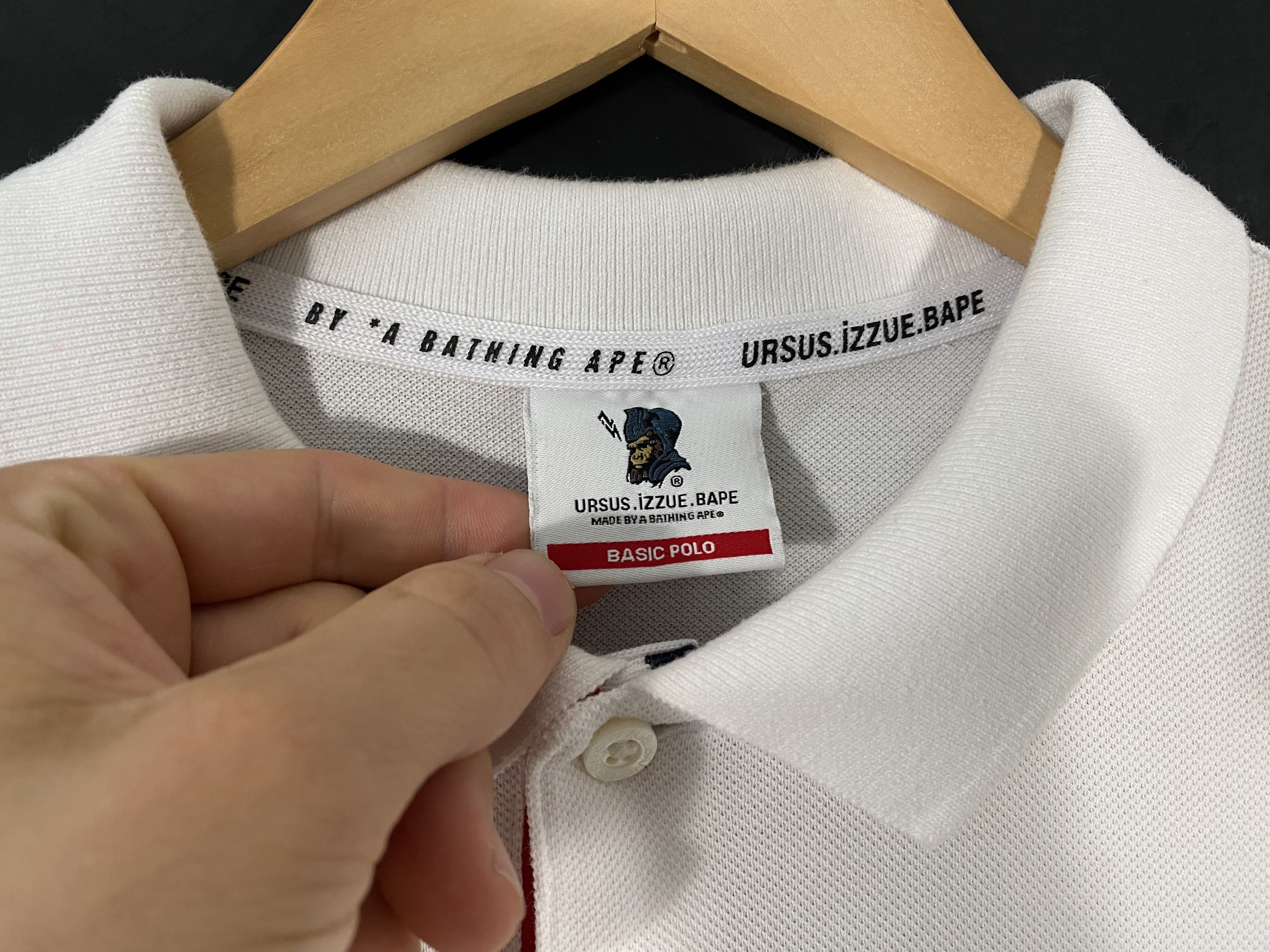 Bape Ursus Izzue Bape head Basic Polo shirt white Size US XL / EU 56 / 4 - 5 Thumbnail