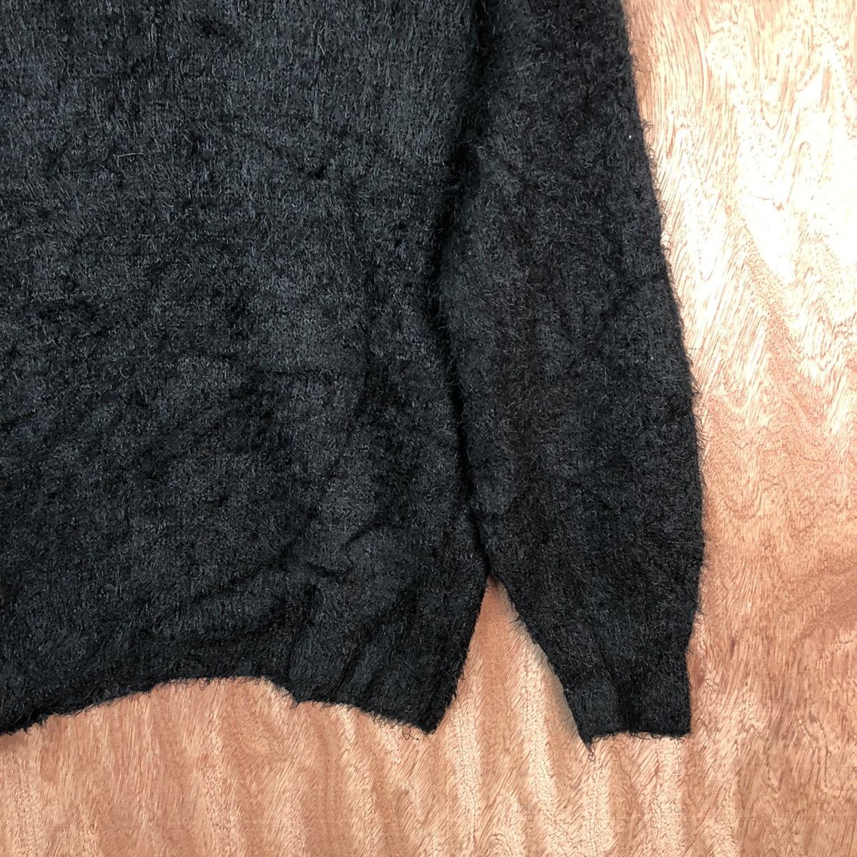 Vintage GU Black Shag Shaggy Fur Mohair Knitwear #6635 Size US M / EU 48-50 / 2 - 11 Thumbnail