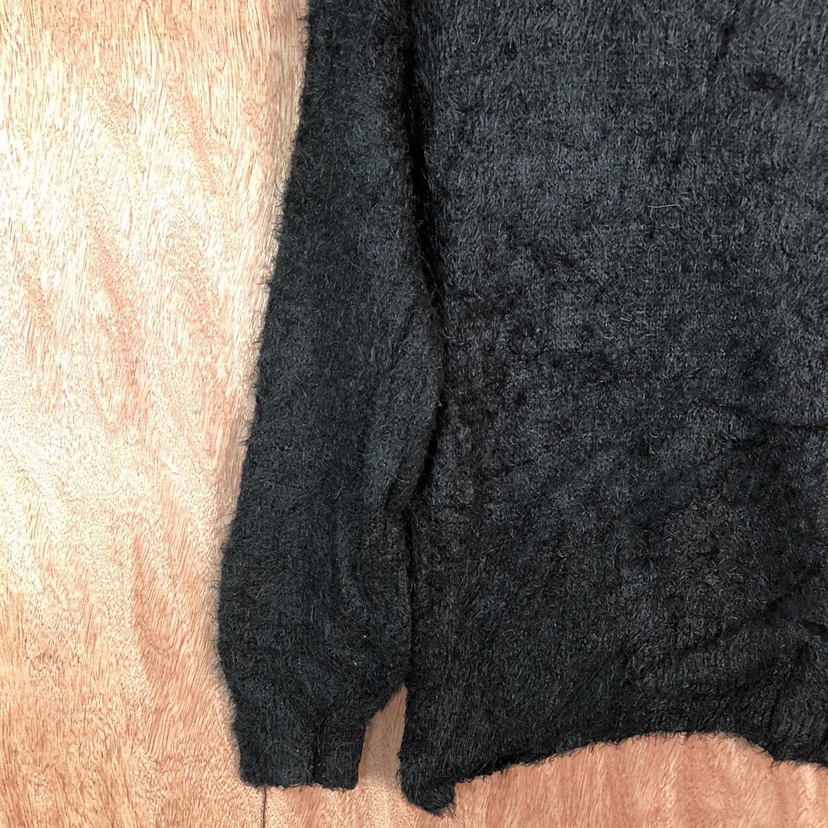 Vintage GU Black Shag Shaggy Fur Mohair Knitwear #6635 Size US M / EU 48-50 / 2 - 10 Thumbnail