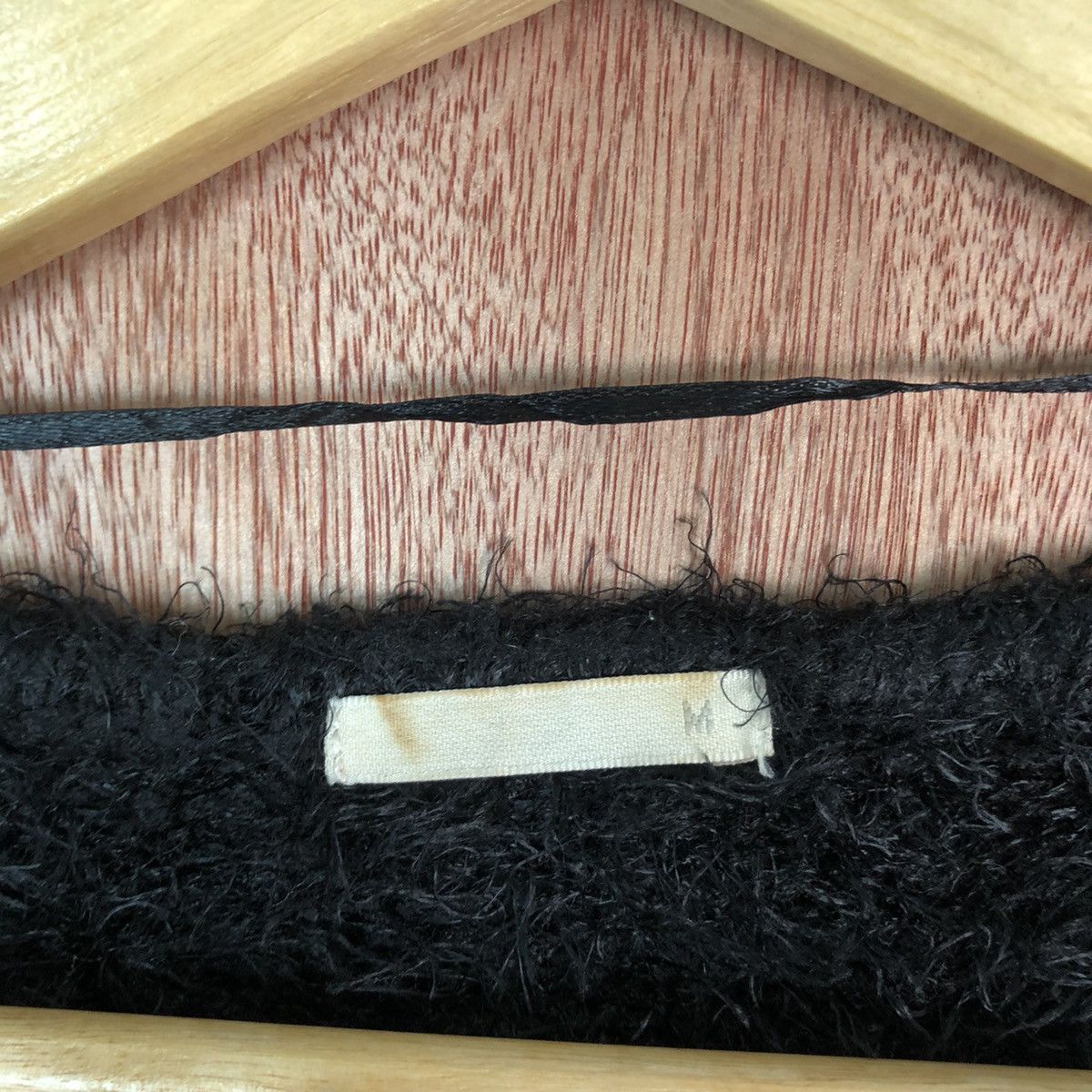 Vintage GU Black Shag Shaggy Fur Mohair Knitwear #6635 Size US M / EU 48-50 / 2 - 7 Thumbnail