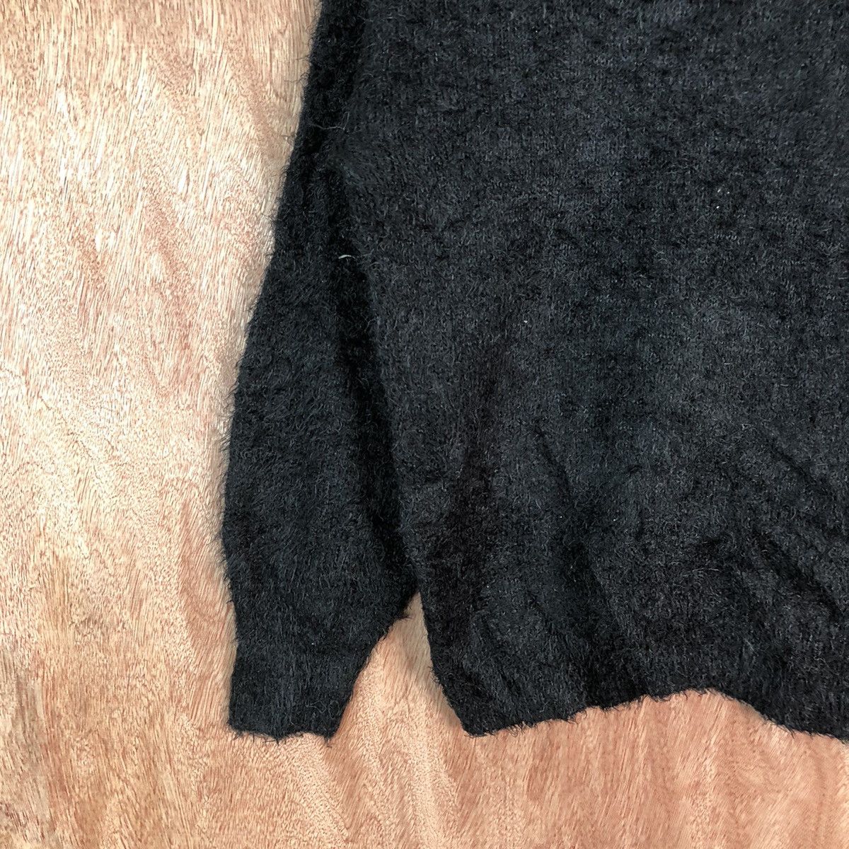 Vintage GU Black Shag Shaggy Fur Mohair Knitwear #6635 Size US M / EU 48-50 / 2 - 4 Thumbnail