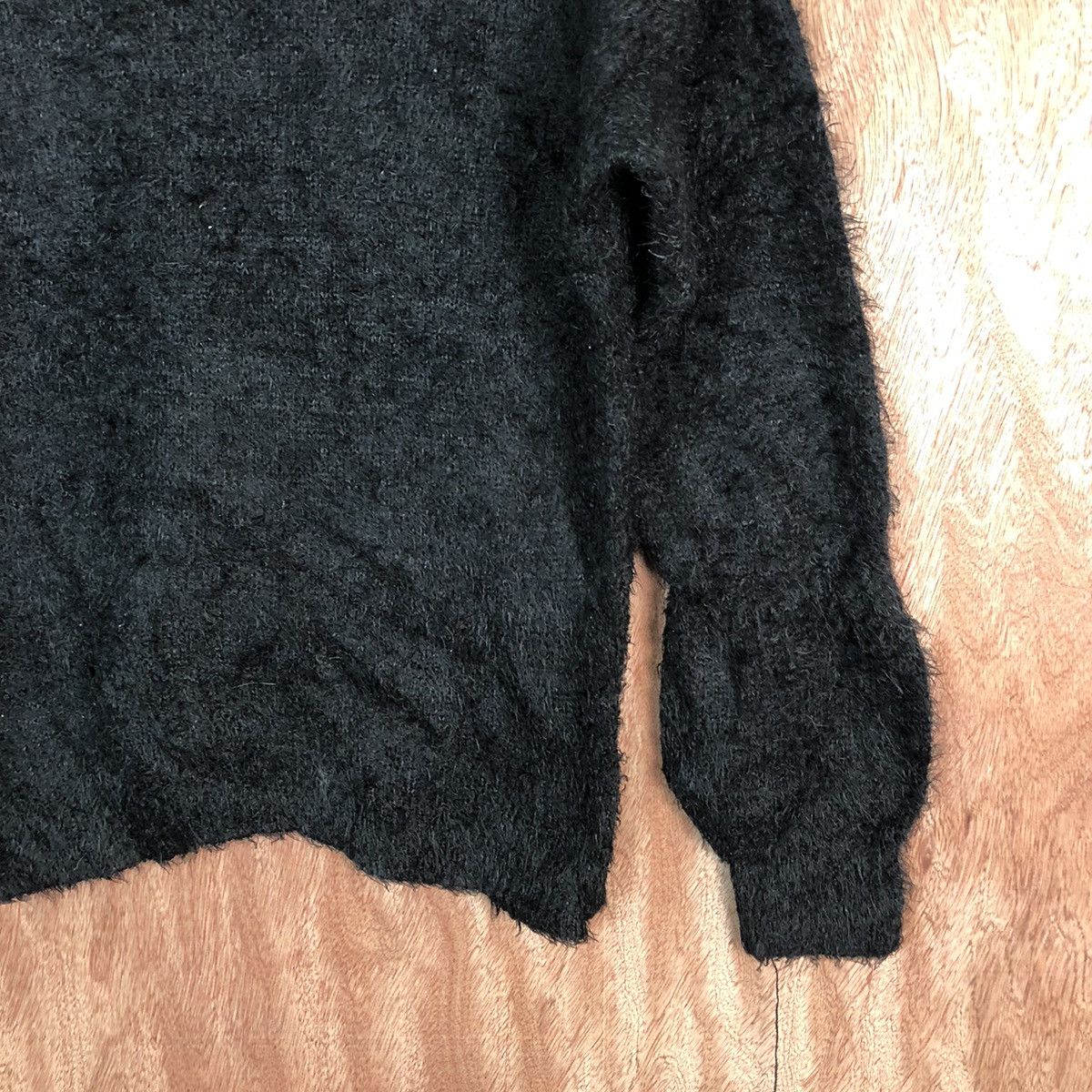 Vintage GU Black Shag Shaggy Fur Mohair Knitwear #6635 Size US M / EU 48-50 / 2 - 5 Thumbnail