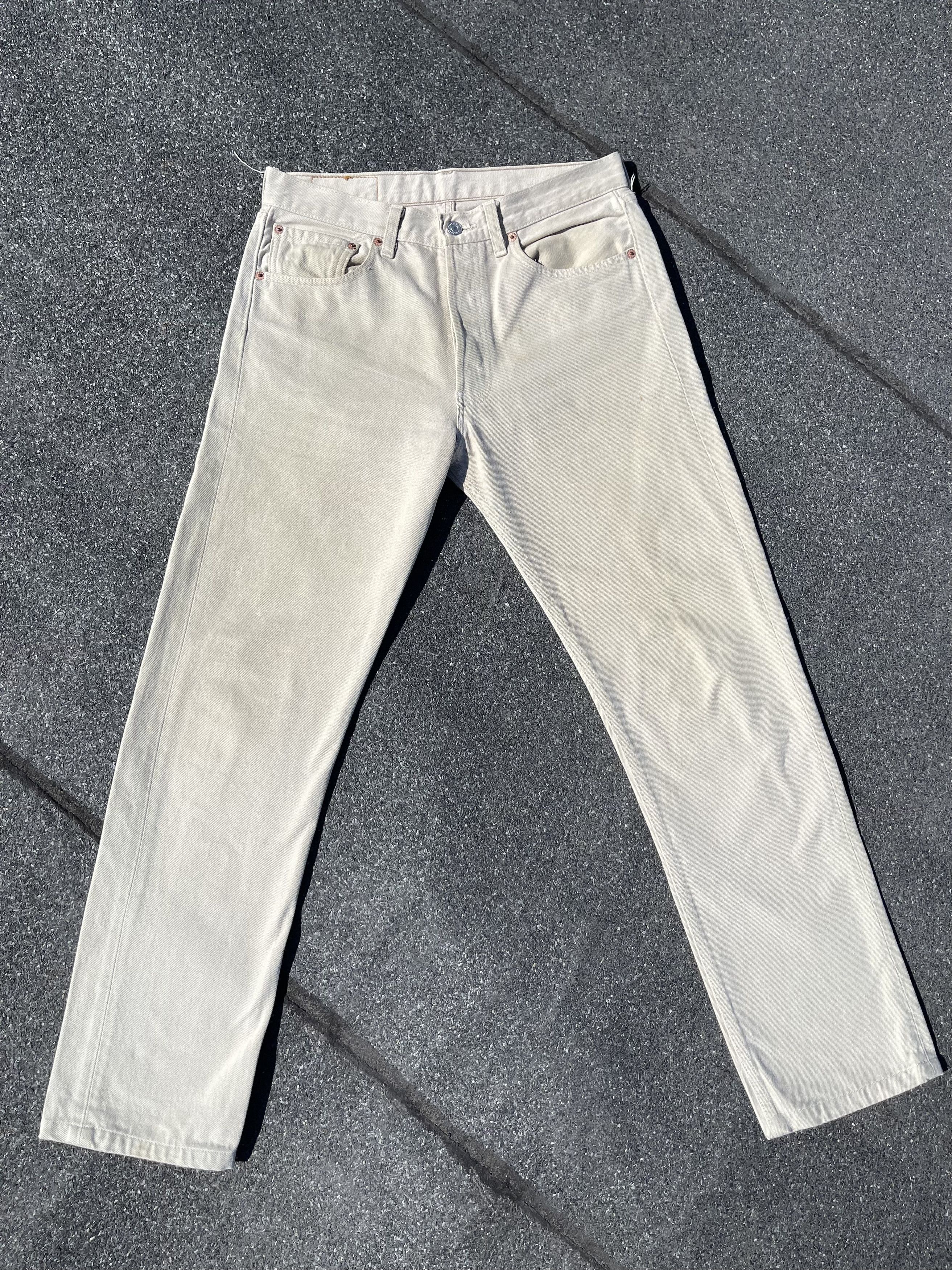 Levi's × Levi's Vintage Clothing × Vintage Levi's 501 Made In USA Vintage Cream Denim Pant Size US 31 - 2 Thumbnail