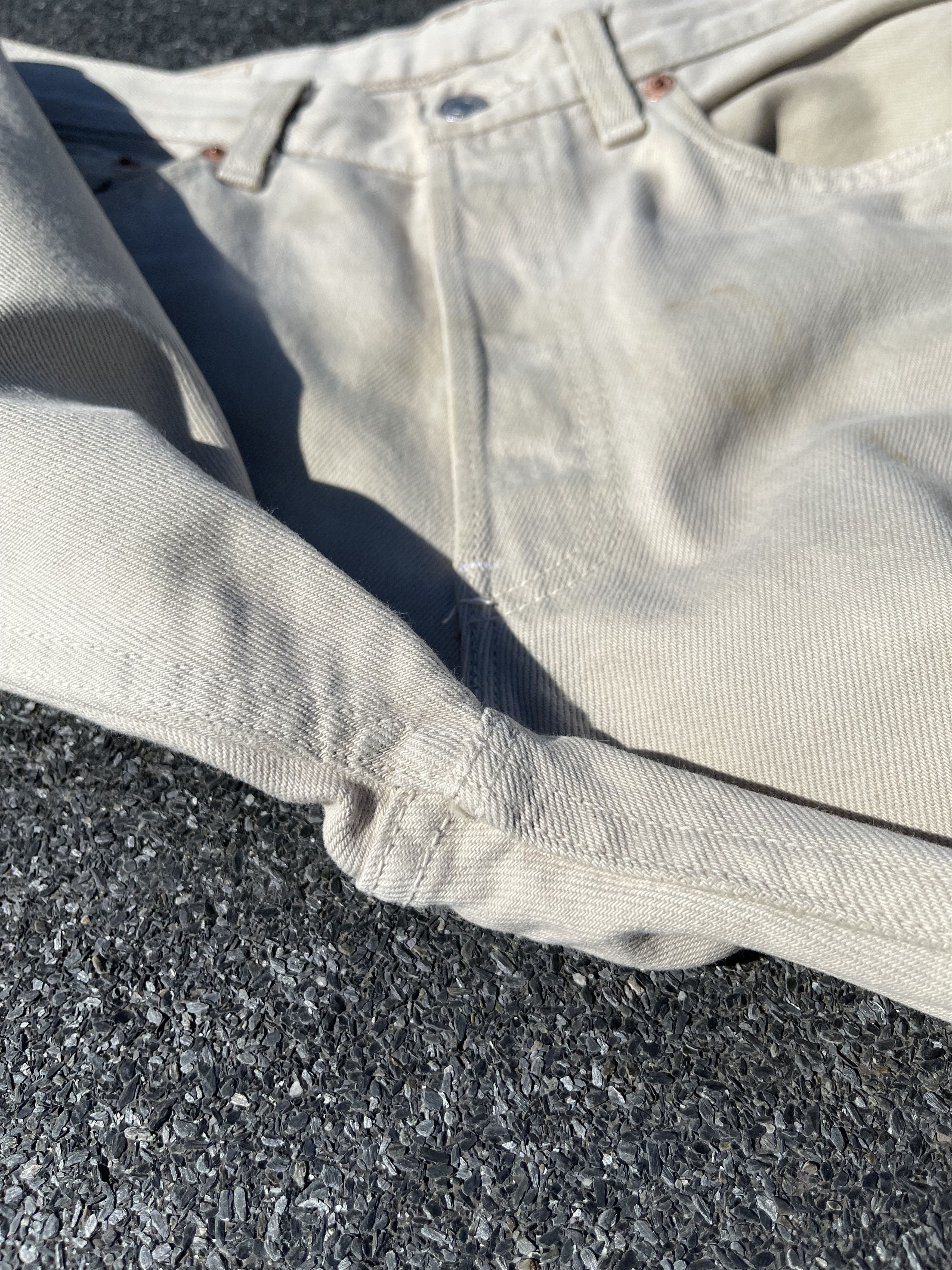 Levi's × Levi's Vintage Clothing × Vintage Levi's 501 Made In USA Vintage Cream Denim Pant Size US 31 - 12 Thumbnail