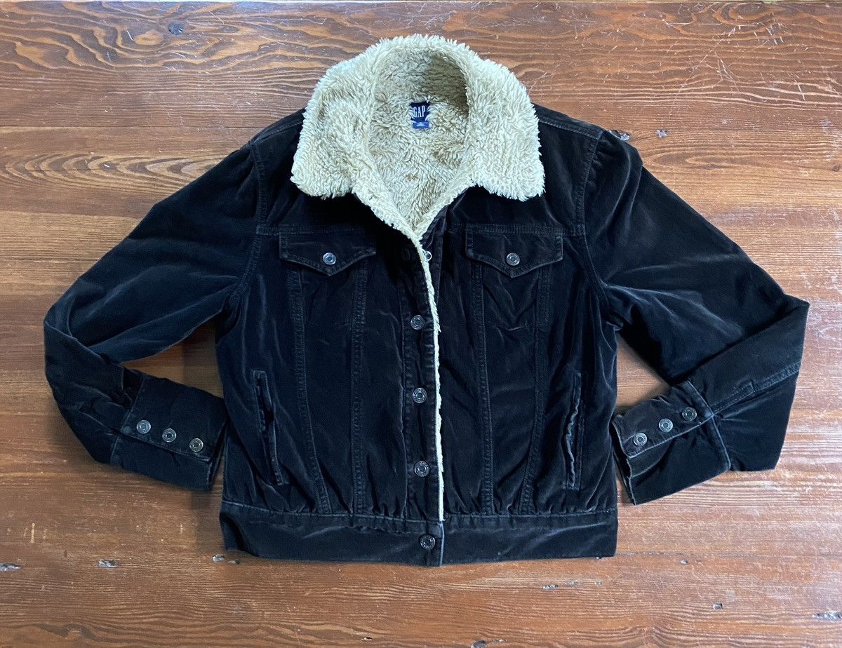 Gap Vintage 90’s Gap Velour Deep Pile Fleece Women’s Snap Jacket Size M / US 6-8 / IT 42-44 - 2 Thumbnail