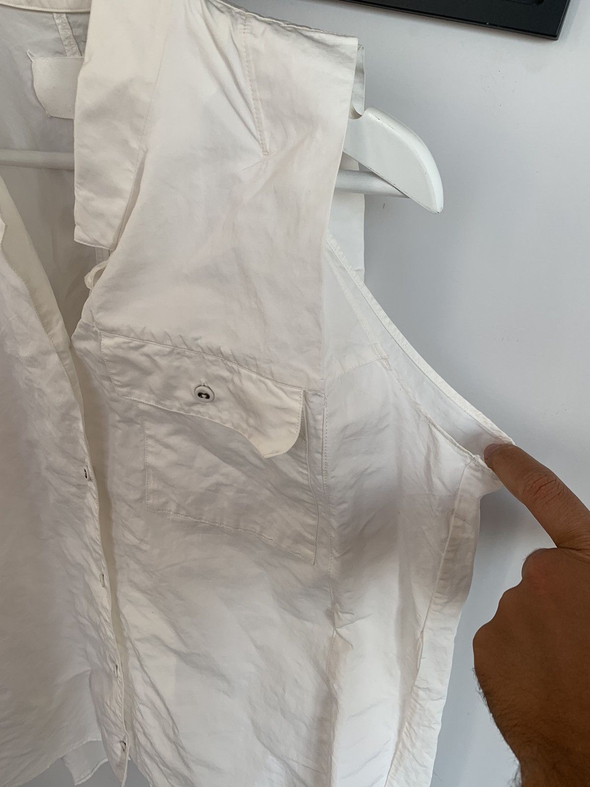 Maison Margiela Maison Margiela Shirt Artisanal Short Sleeve Belt White S Size M / US 6-8 / IT 42-44 - 6 Thumbnail