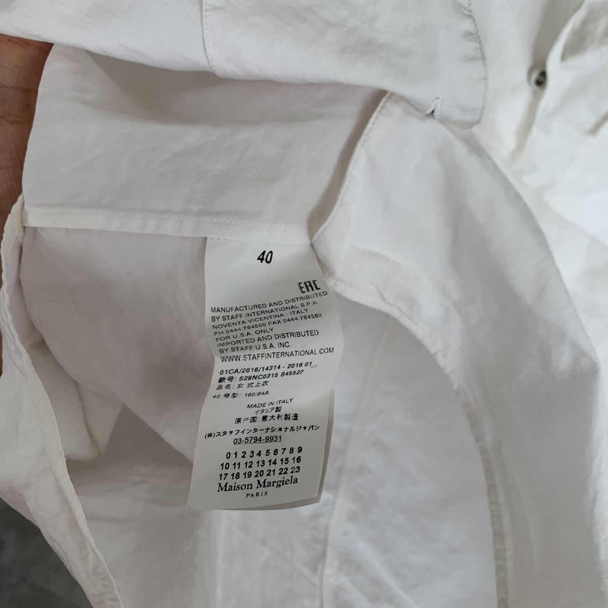 Maison Margiela Maison Margiela Shirt Artisanal Short Sleeve Belt White S Size M / US 6-8 / IT 42-44 - 10 Thumbnail