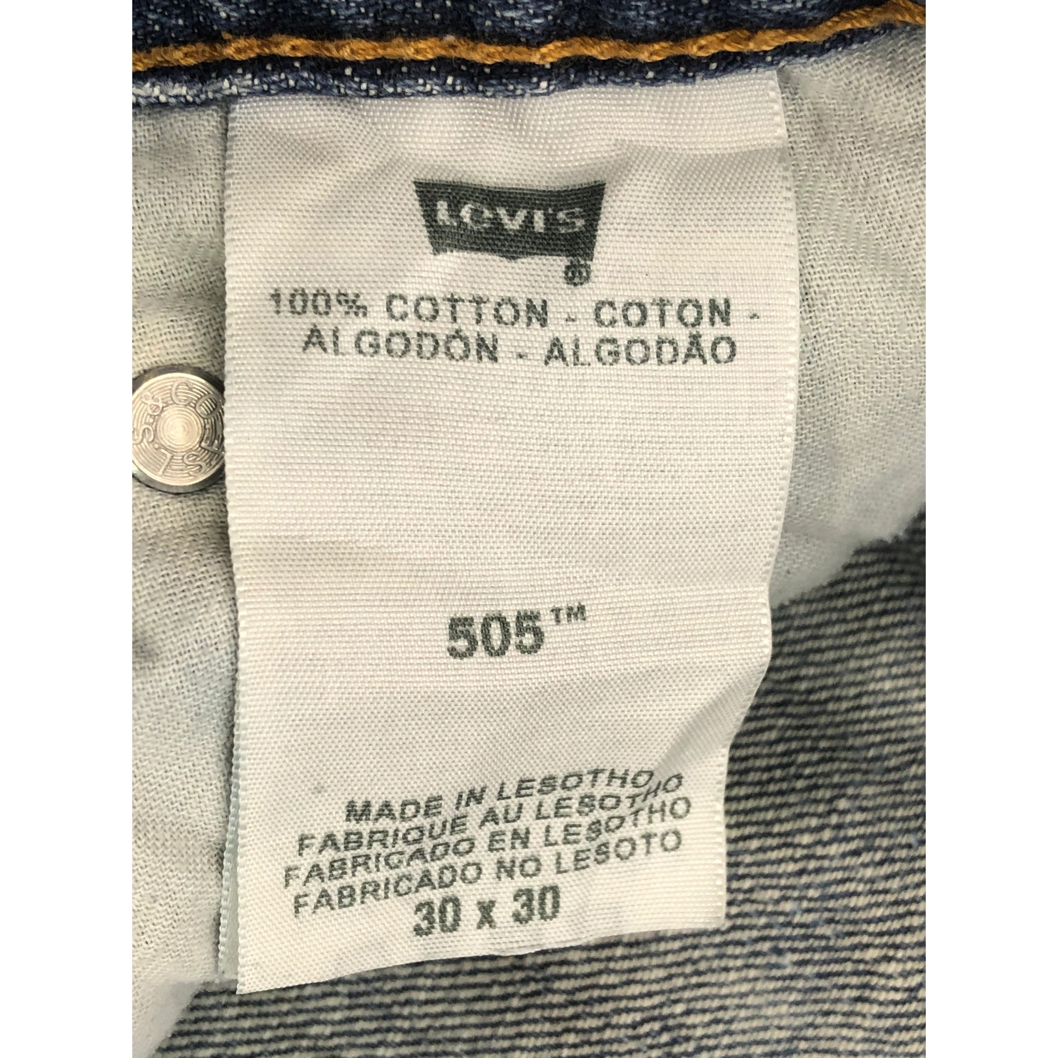 Levi's Vintage Levis 505 Regular Fit Faded Denim DP0036 Size US 32 / EU 48 - 5 Thumbnail