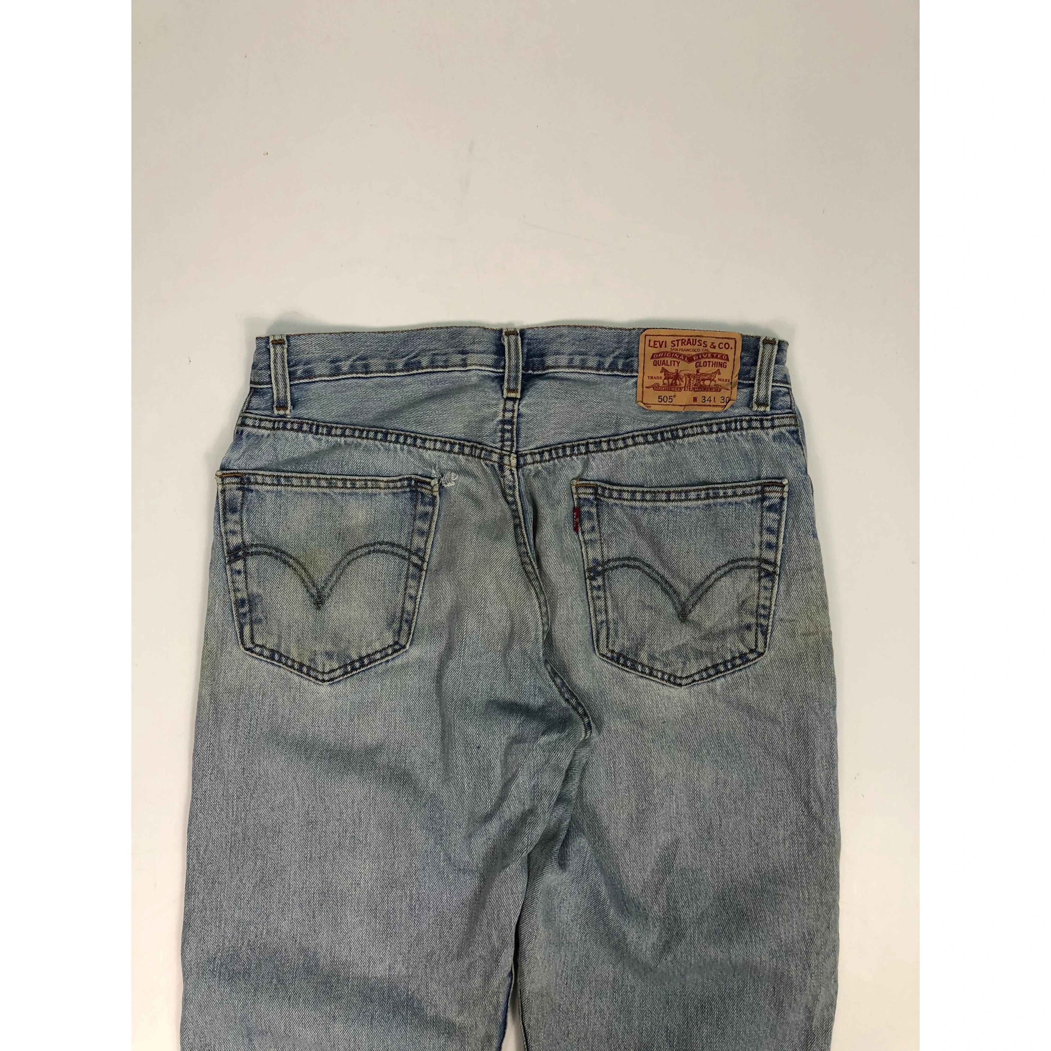 Levi's Vintage Levis 505 Regular Fit Faded Denim DP0080 Size US 32 / EU 48 - 4 Thumbnail