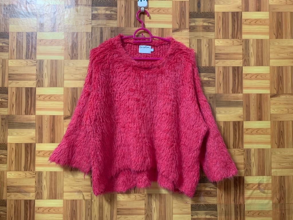Japanese Brand Saralam Faux Fur Sweatshirt (soft) Size S / US 4 / IT 40 - 1 Thumbnail