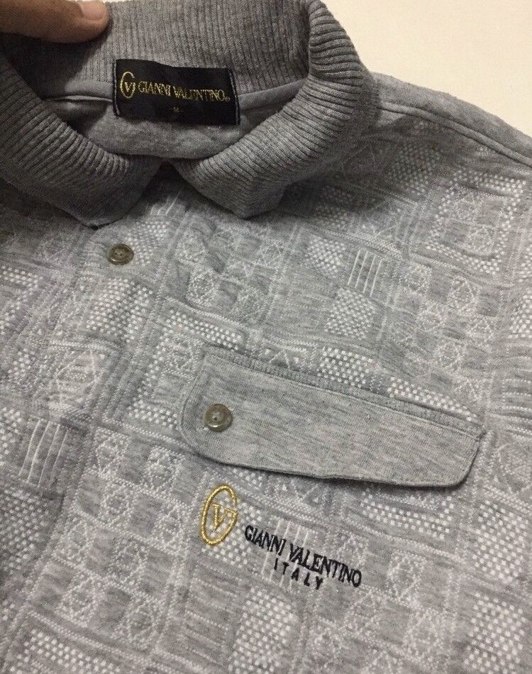 Gianni Valentino Vintage Gianni Valentino Collared Sweatshirt Size US M / EU 48-50 / 2 - 2 Thumbnail
