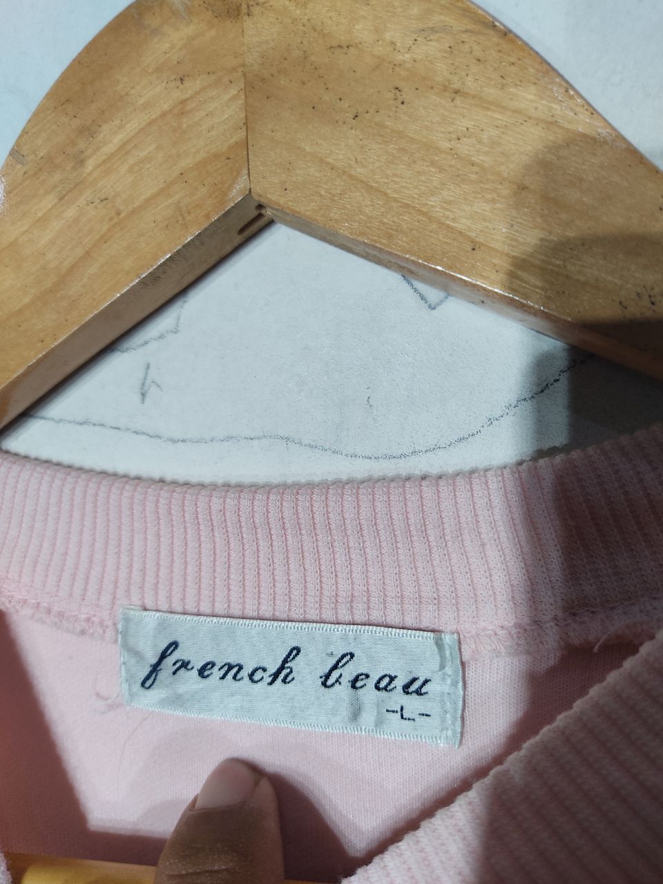 Japanese Brand × Vintage FRENCH LEAU BIG BEAR PINK SWEATSHIRT Size US L / EU 52-54 / 3 - 4 Thumbnail