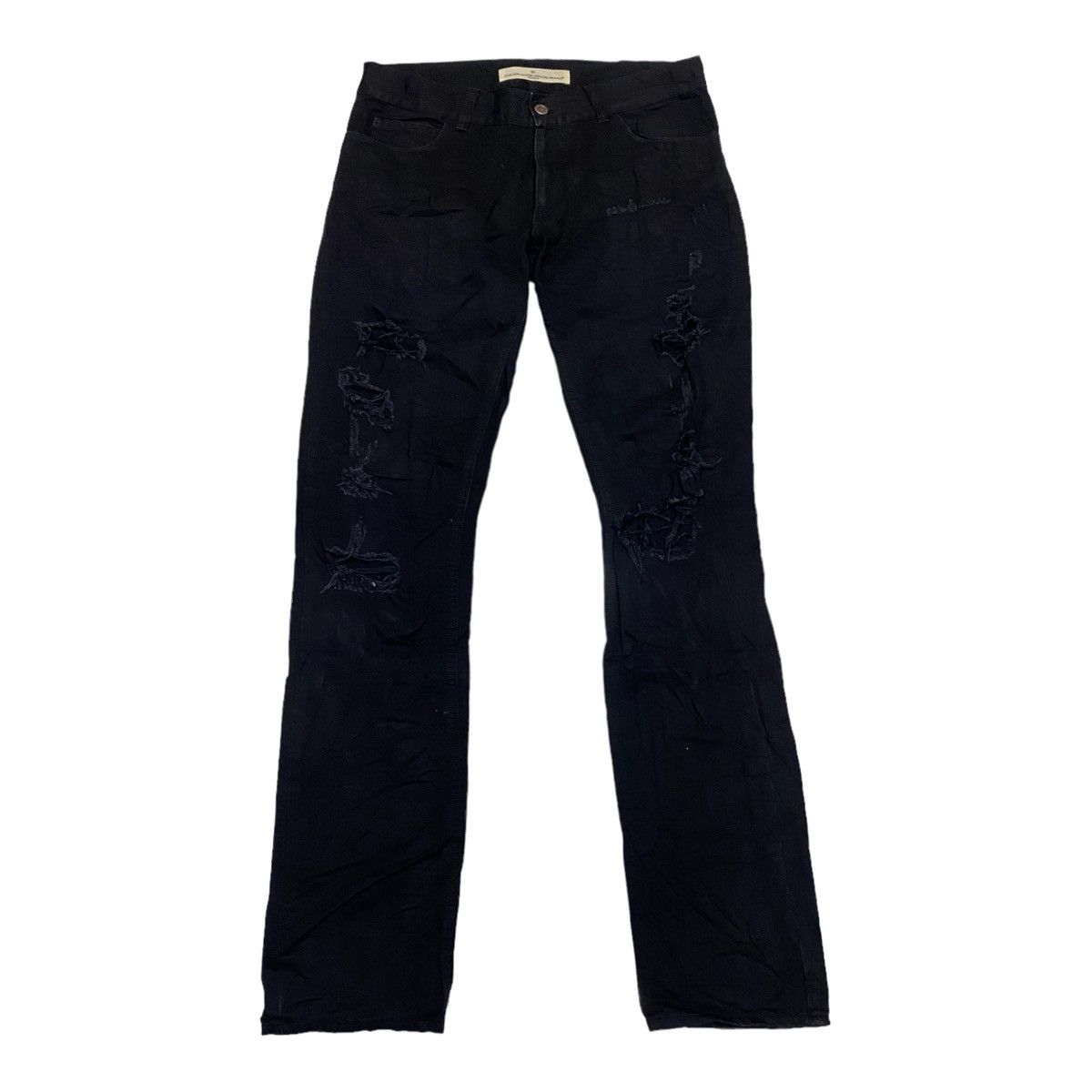 image of Distressed Denim x Golden Goose Deluxe Brand Distressed Design Denim Pants in Black, Men's (Size 32