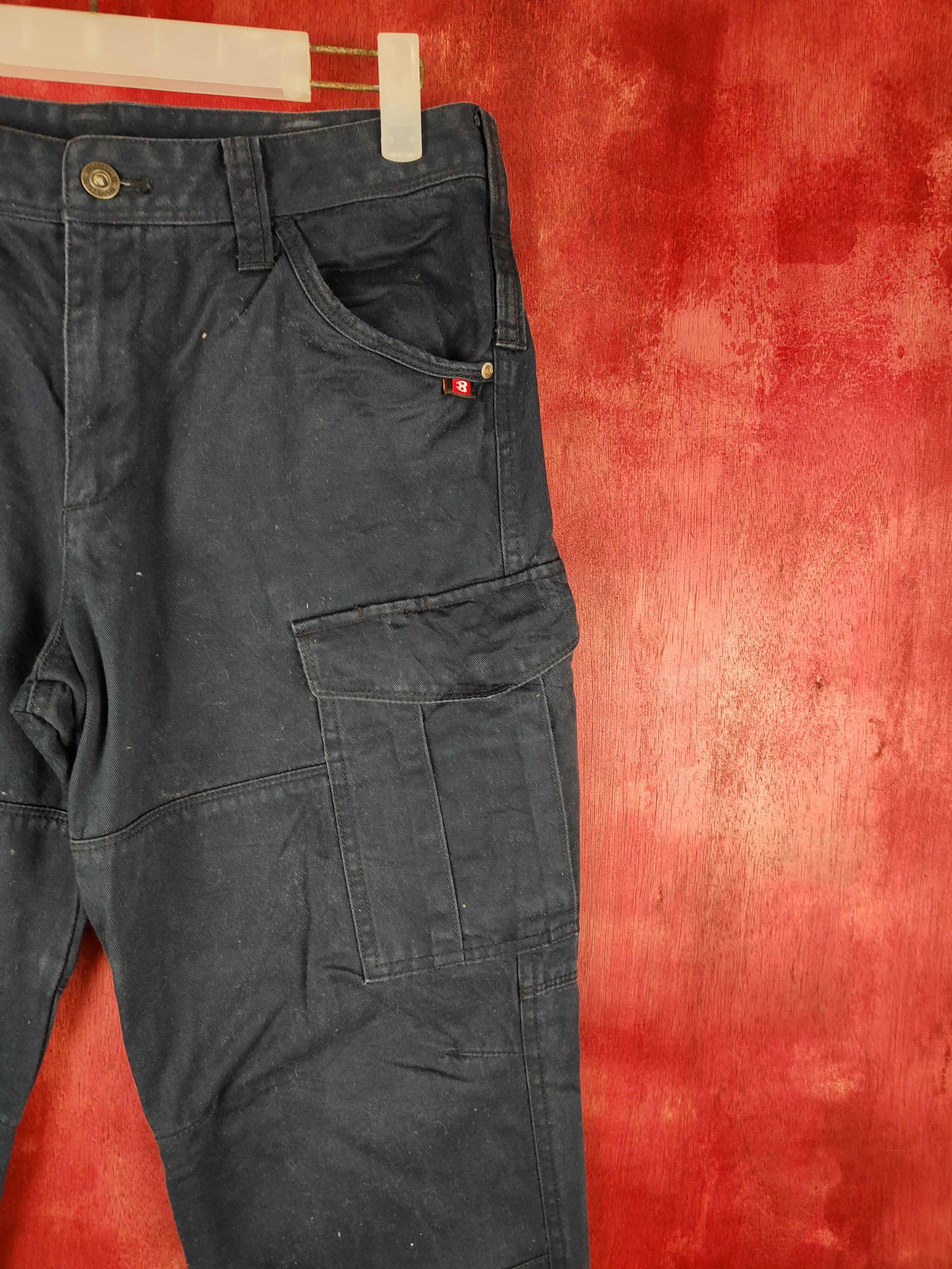 Japanese Brand × Vintage Burtle Dark Blue Multi Pocket Tactical Cargo Pants #250B Size US 29 - 6 Thumbnail