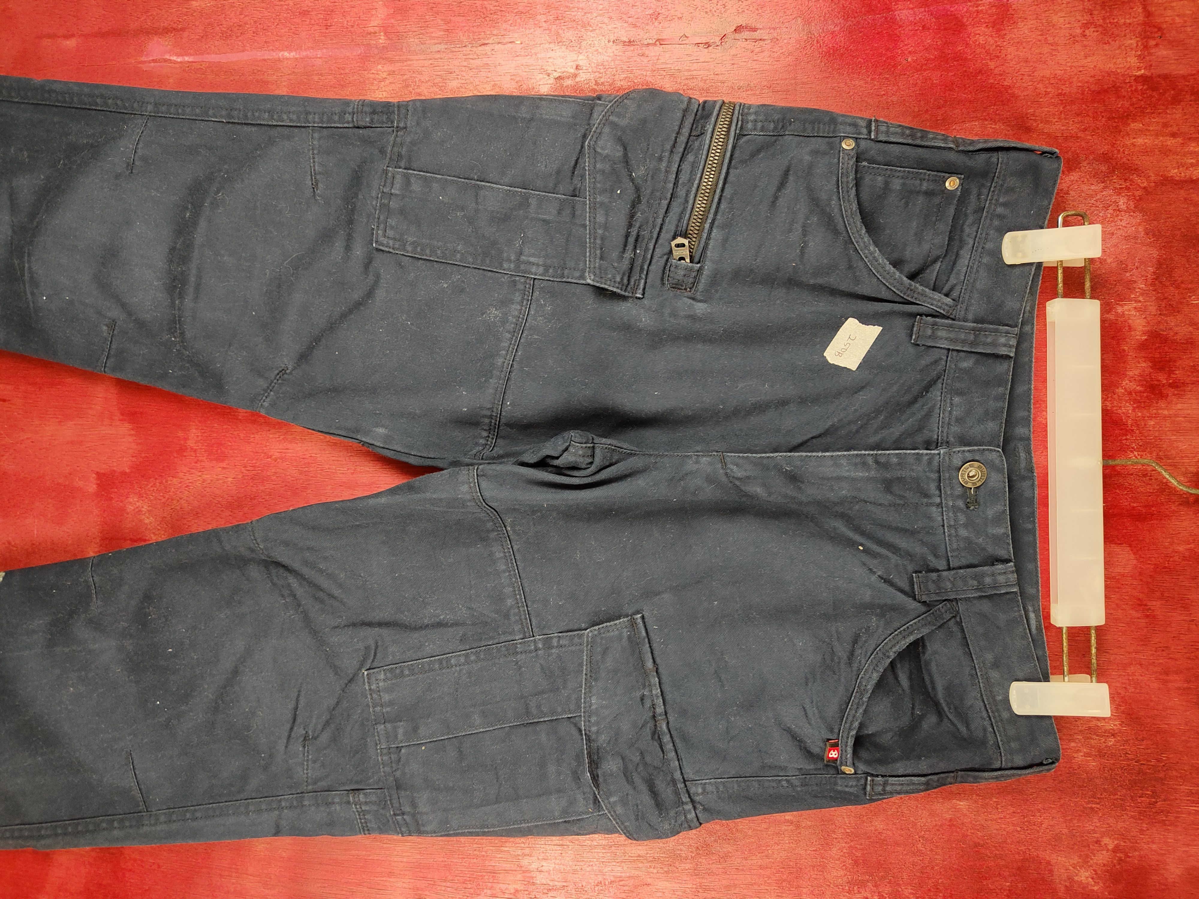 Japanese Brand × Vintage Burtle Dark Blue Multi Pocket Tactical Cargo Pants #250B Size US 29 - 2 Thumbnail