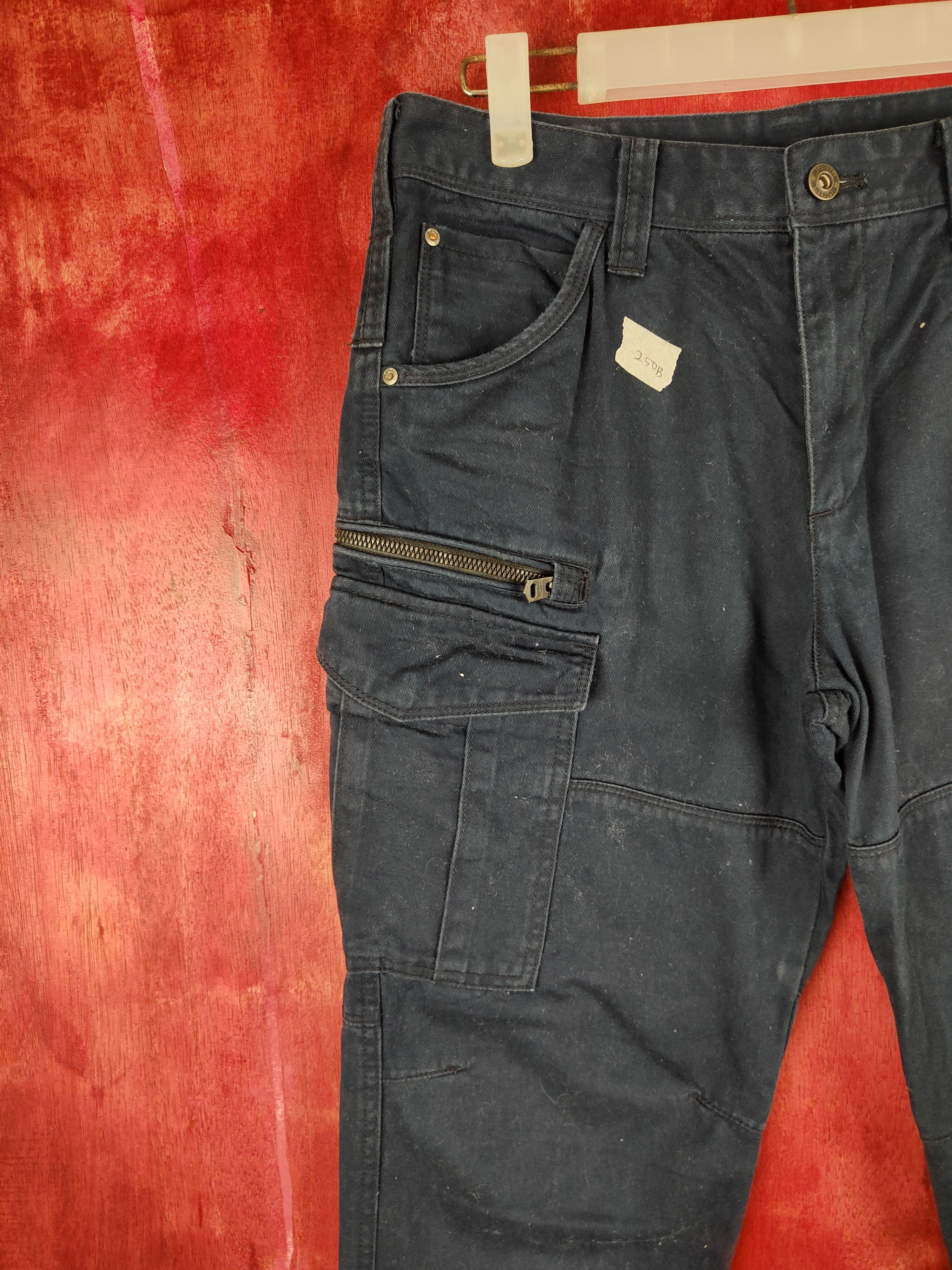 Japanese Brand × Vintage Burtle Dark Blue Multi Pocket Tactical Cargo Pants #250B Size US 29 - 3 Thumbnail