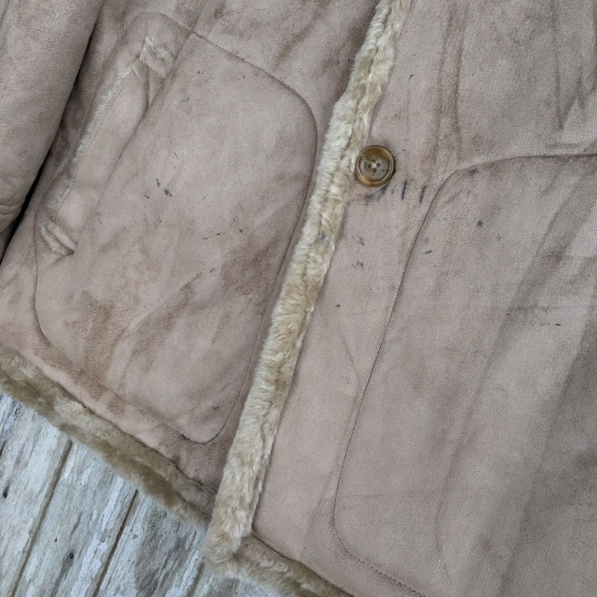Kansai Yamamoto Thrashed Vintage Kansai jeans leather ERD GRUNGE JACKET Size US L / EU 52-54 / 3 - 7 Thumbnail